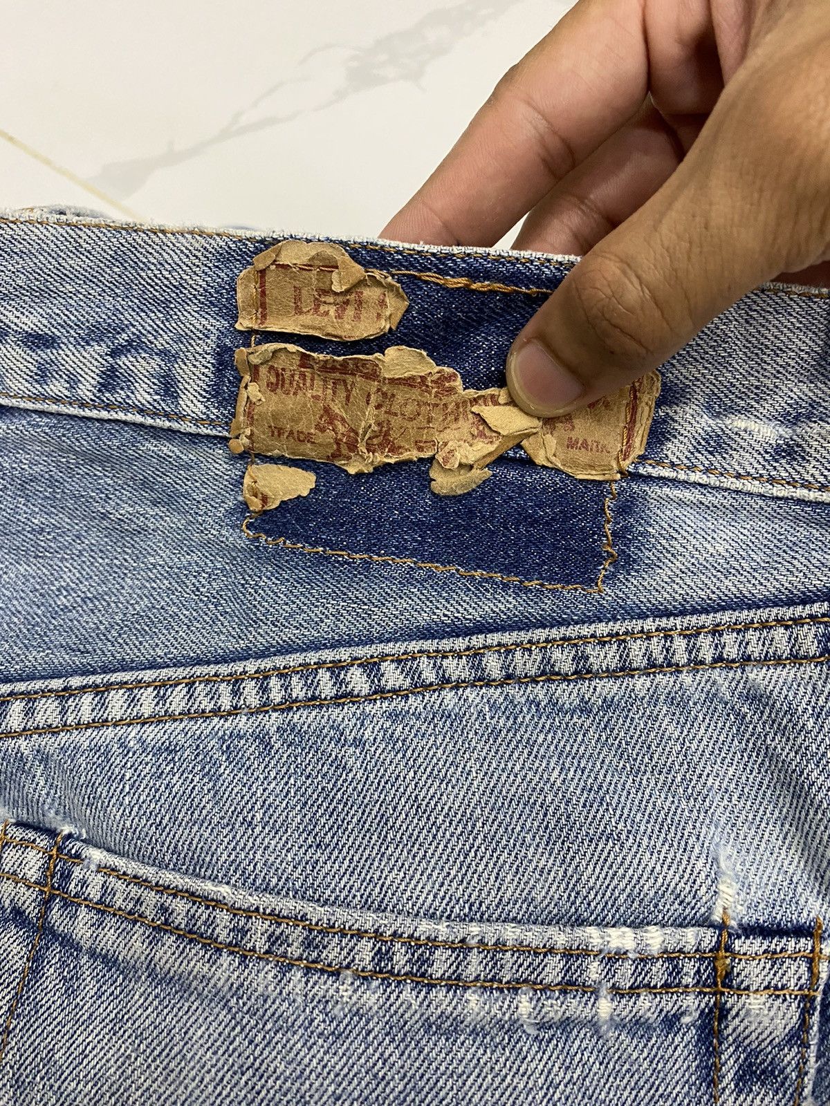 Levi's × Vintage LEVIS 502-xx BIG E SELVEDGE DISTRESSED DENIM JEANS Size US 32 / EU 48 - 14 Thumbnail