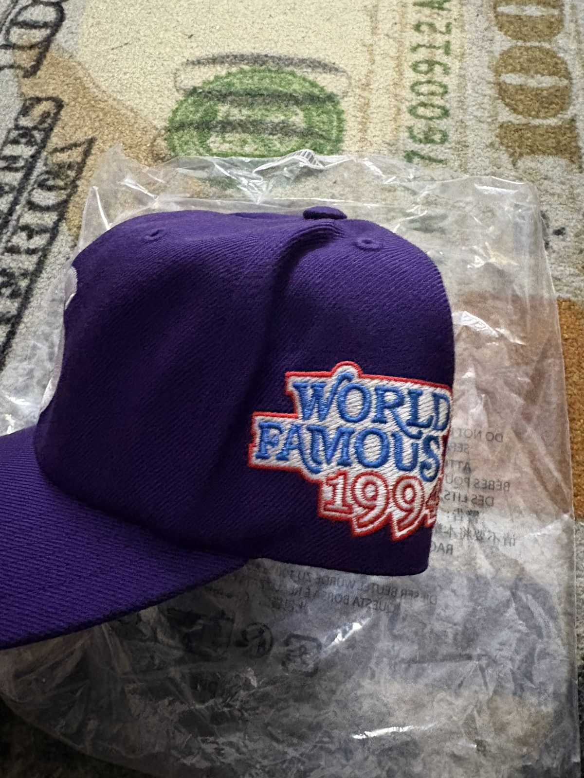 Supreme Supreme World Famous S Logo 6-Panel Hat Purple Size ONE SIZE - 2 Thumbnail
