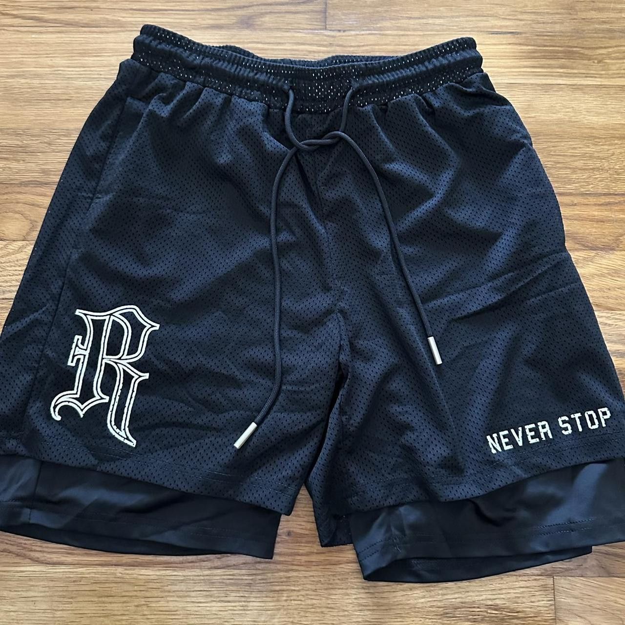 Other Black Mesh Compression Gym Shorts Size US 32 / EU 48 - 1 Thumbnail