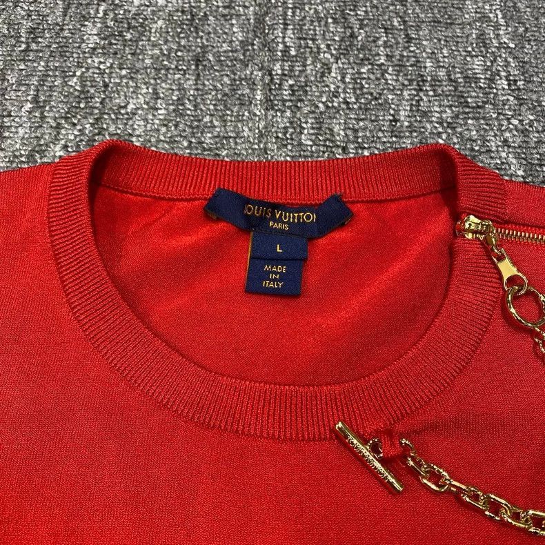 Louis Vuitton LV Valentine's Limited Red Knit Short Sleeve-2505 Size US L / EU 52-54 / 3 - 3 Thumbnail