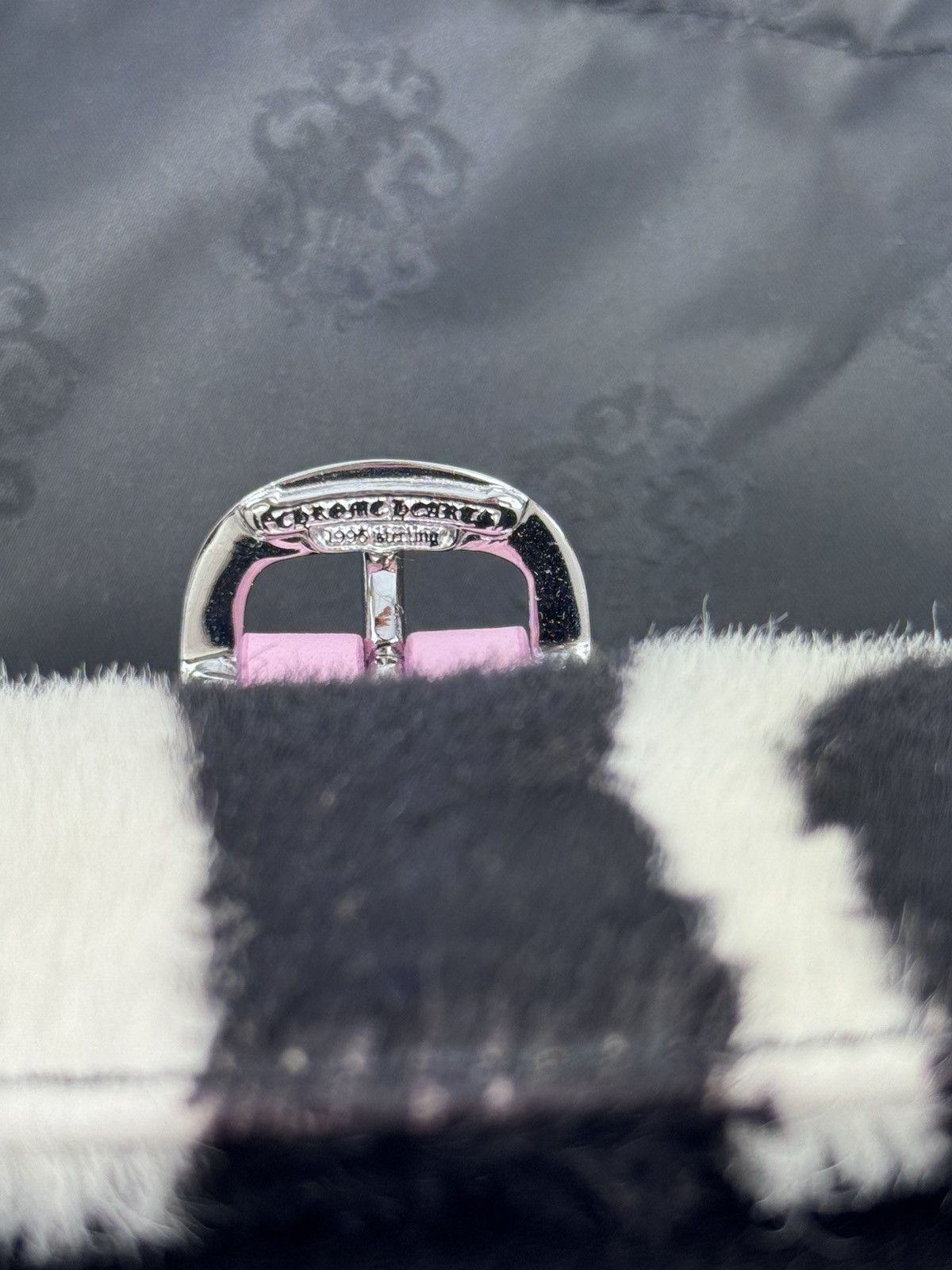 Chrome Hearts ZEBRA PINK LEATHER CROSS WATCH ROLL/CASE Size ONE SIZE - 5 Thumbnail