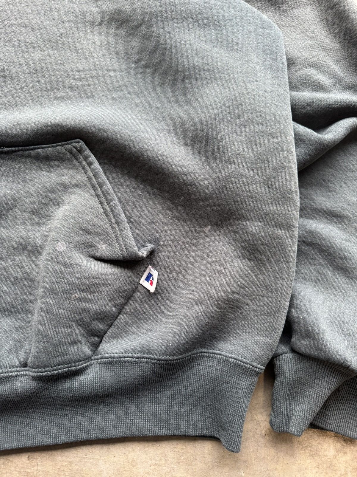 Akimbo Club × Russell Athletic × Vintage Vintage 90s Russell Athletic Blank Faded Green Hoodie Size US XL / EU 56 / 4 - 8 Thumbnail