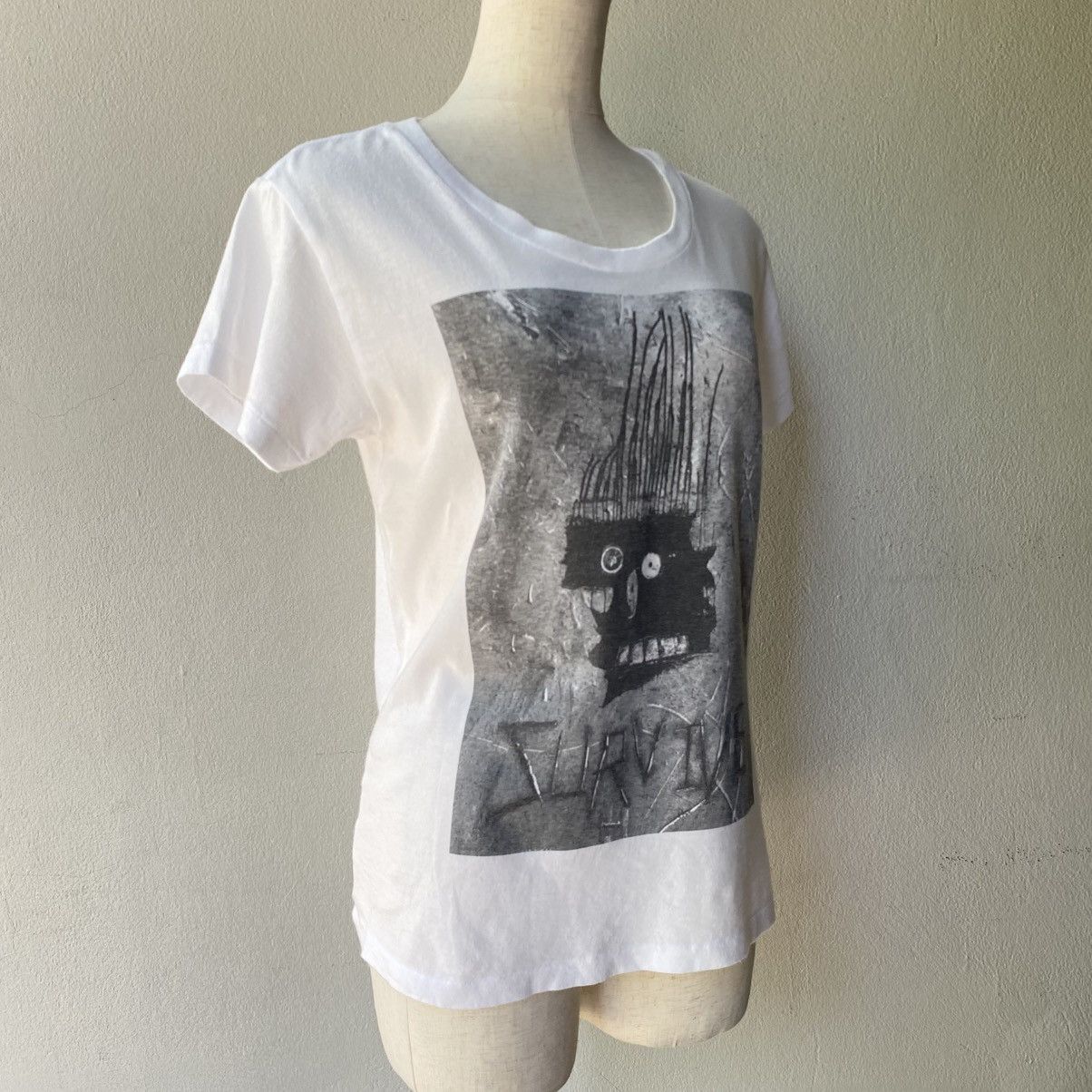 Zucca Zucca White Tee with Black Front Print Size M / US 6-8 / IT 42-44 - 17 Thumbnail