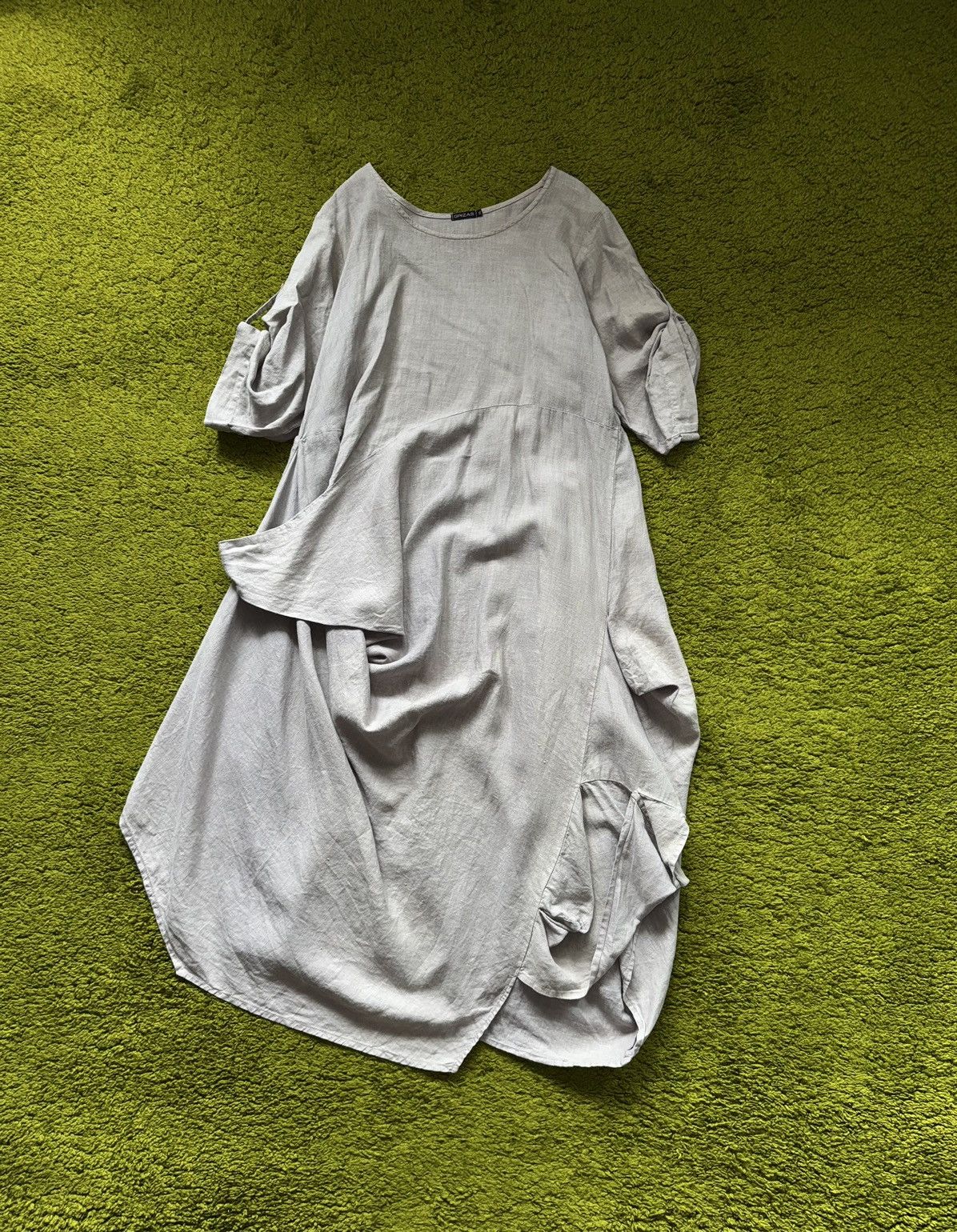 Hysteric Glamour Grizas 100% linen avant garde assymetric wide dress Size XL / US 12-14 / IT 48-50 - 9 Thumbnail