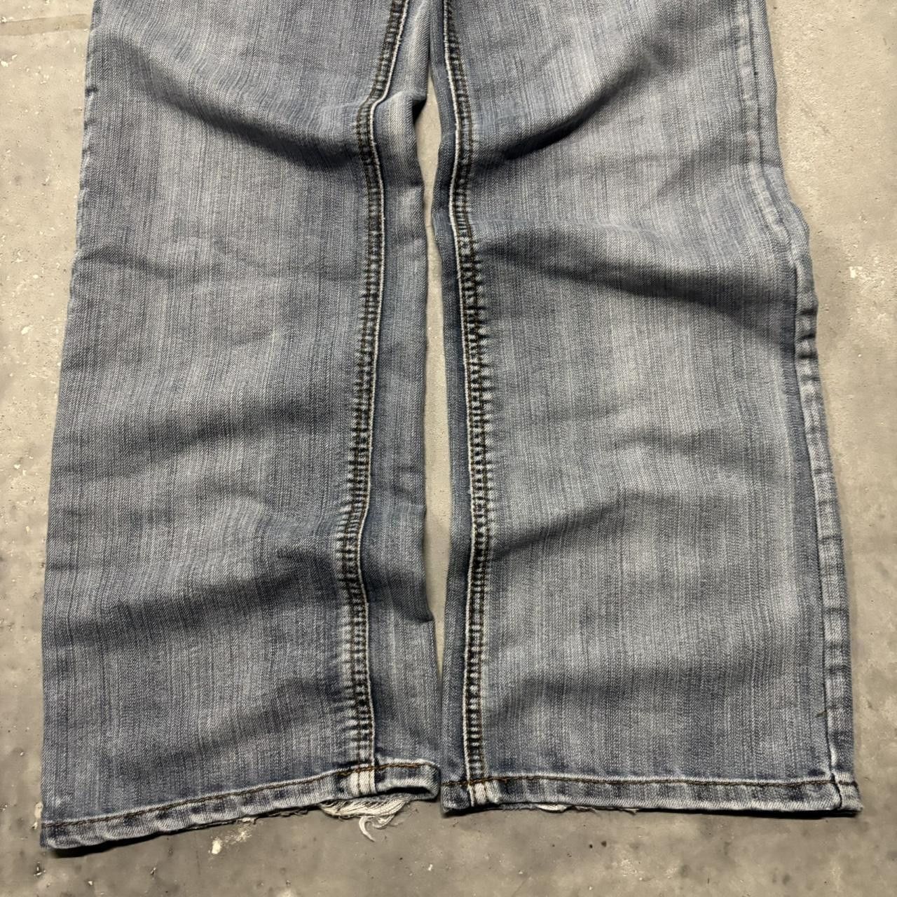 Japanese Brand × Vintage Crazy Vintage Y2K/2000s Grunge Faded Light Wash Denim Jeans! Size US 30 / EU 46 - 6 Thumbnail