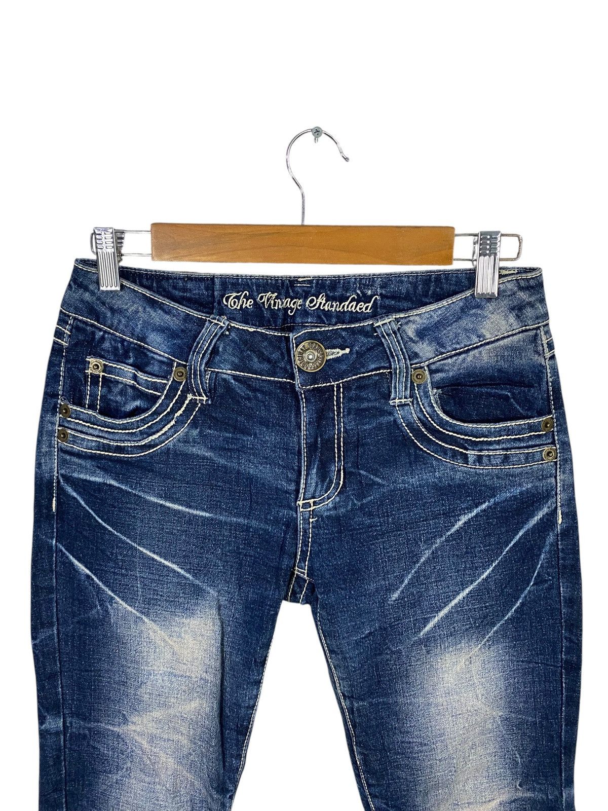 Seditionaries Japanase brand flared denim nice pattern Size US 29 - 5 Thumbnail
