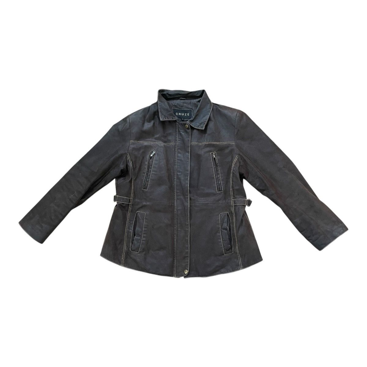 Other Cruze Women’s Brown 100% Leather Jacket Size 2XL Size XXL / US 16-18 / IT 52-54 - 3 Thumbnail