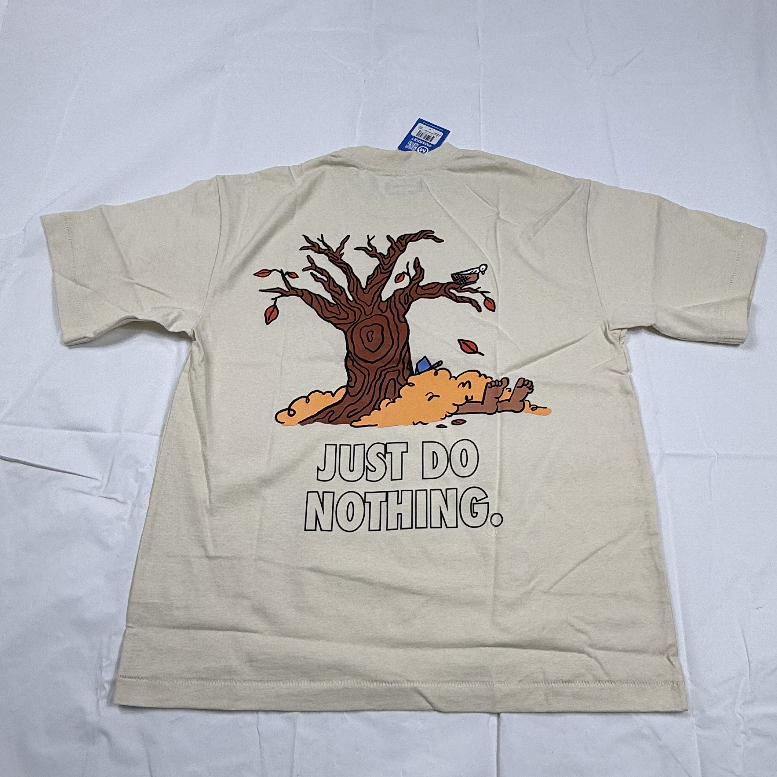 Market MARKET Just Do Nothing Fall Ecru Graphic Tee Mens Medium NEW Size US M / EU 48-50 / 2 - 1 Thumbnail