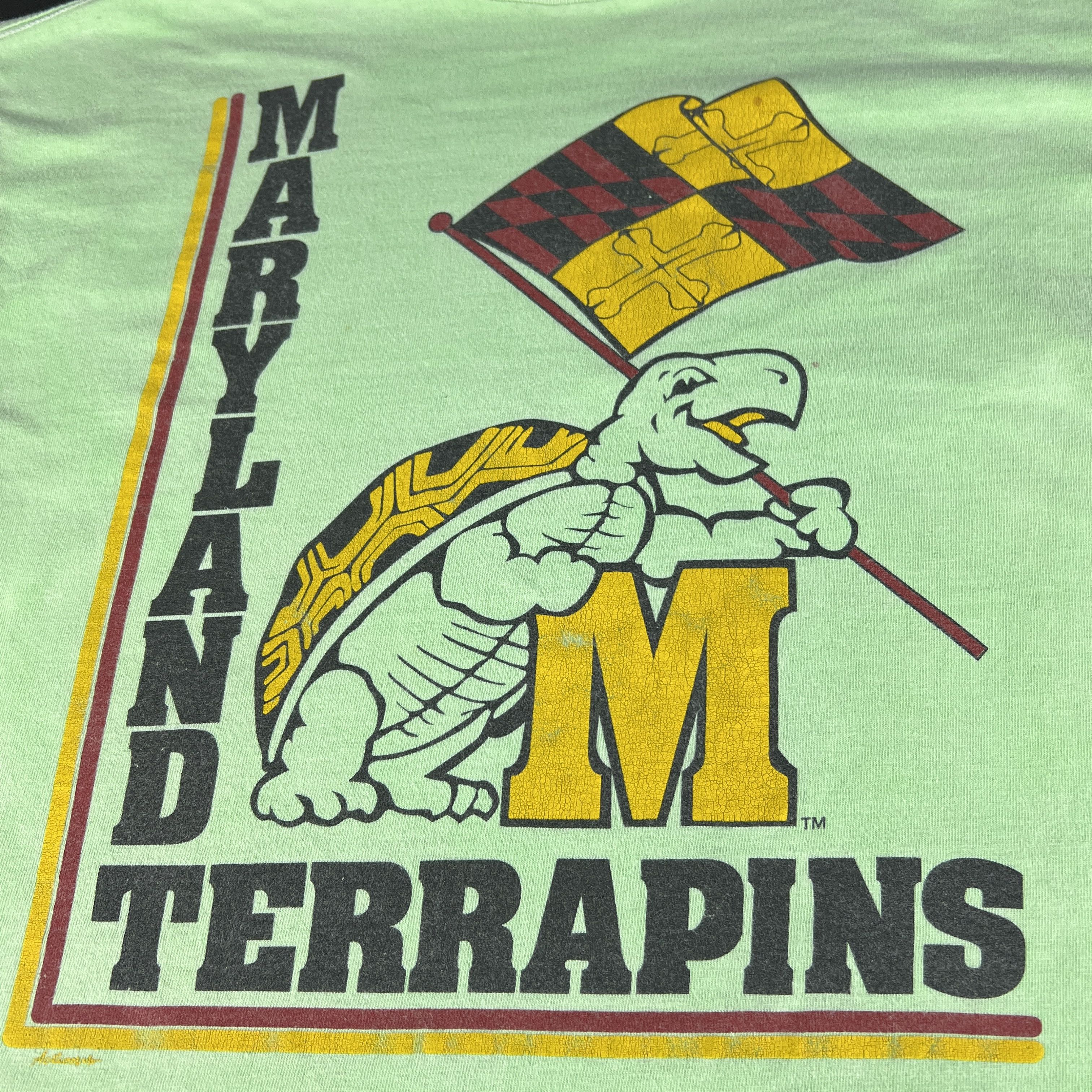 NCAA × Vintage VTG 90s Maryland Terrapins Shirt Single Stitch Short Sleeve Size US M / EU 48-50 / 2 - 6 Thumbnail