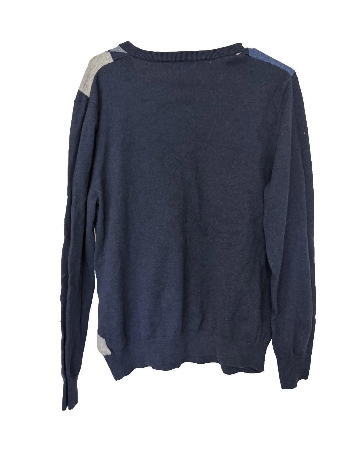 Merona Merona Checkered Blue V Neck Sweater Mens L Size US L / EU 52-54 / 3 - 3 Thumbnail