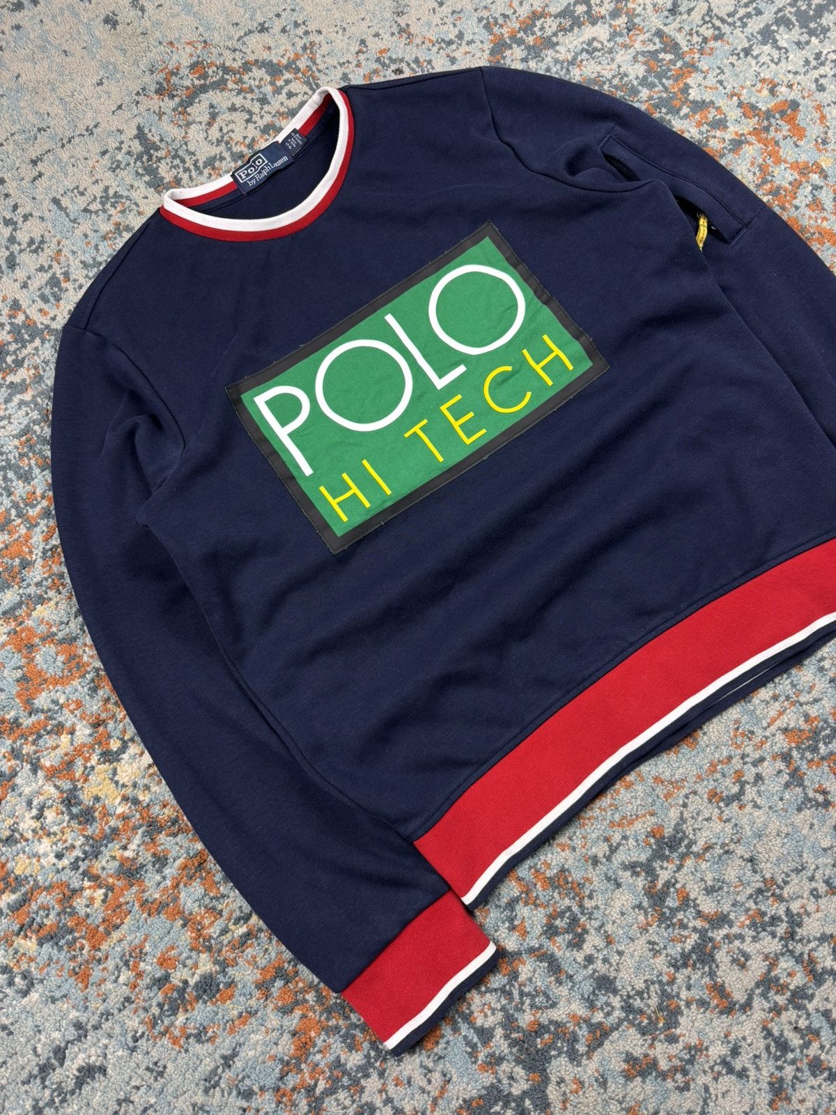 Polo Ralph Lauren × Vintage Rare Vintage 00s Hi Tech Polo Ralph Lauren pocket sweatshirt Size US S / EU 44-46 / 1 - 2 Thumbnail