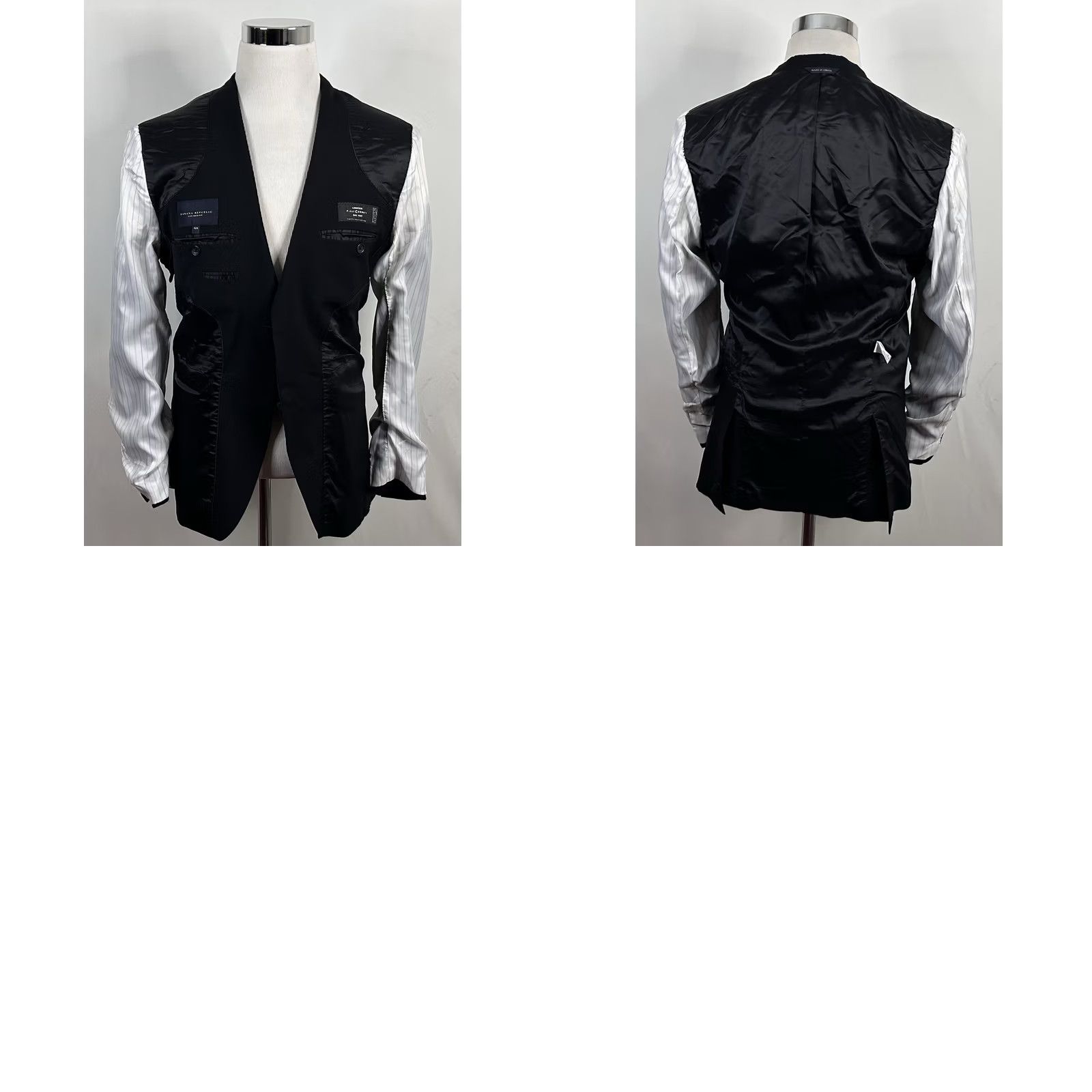 Banana Republic Banana Republic Sport Coat 42R Tailored Fit Black Cerruti Wool Two Button Vented Size US XS / EU 42 / 0 - 8 Thumbnail