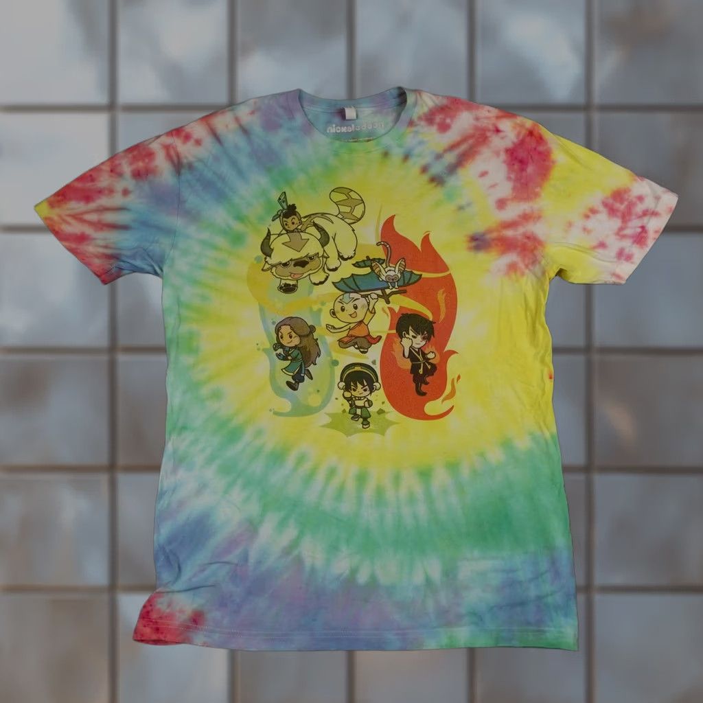 Next Level Avatar The Last Airbender Shirt Mens XL Tie Dye Nickelodeon Cartoon Tee Size US XL / EU 56 / 4 - 1 Thumbnail
