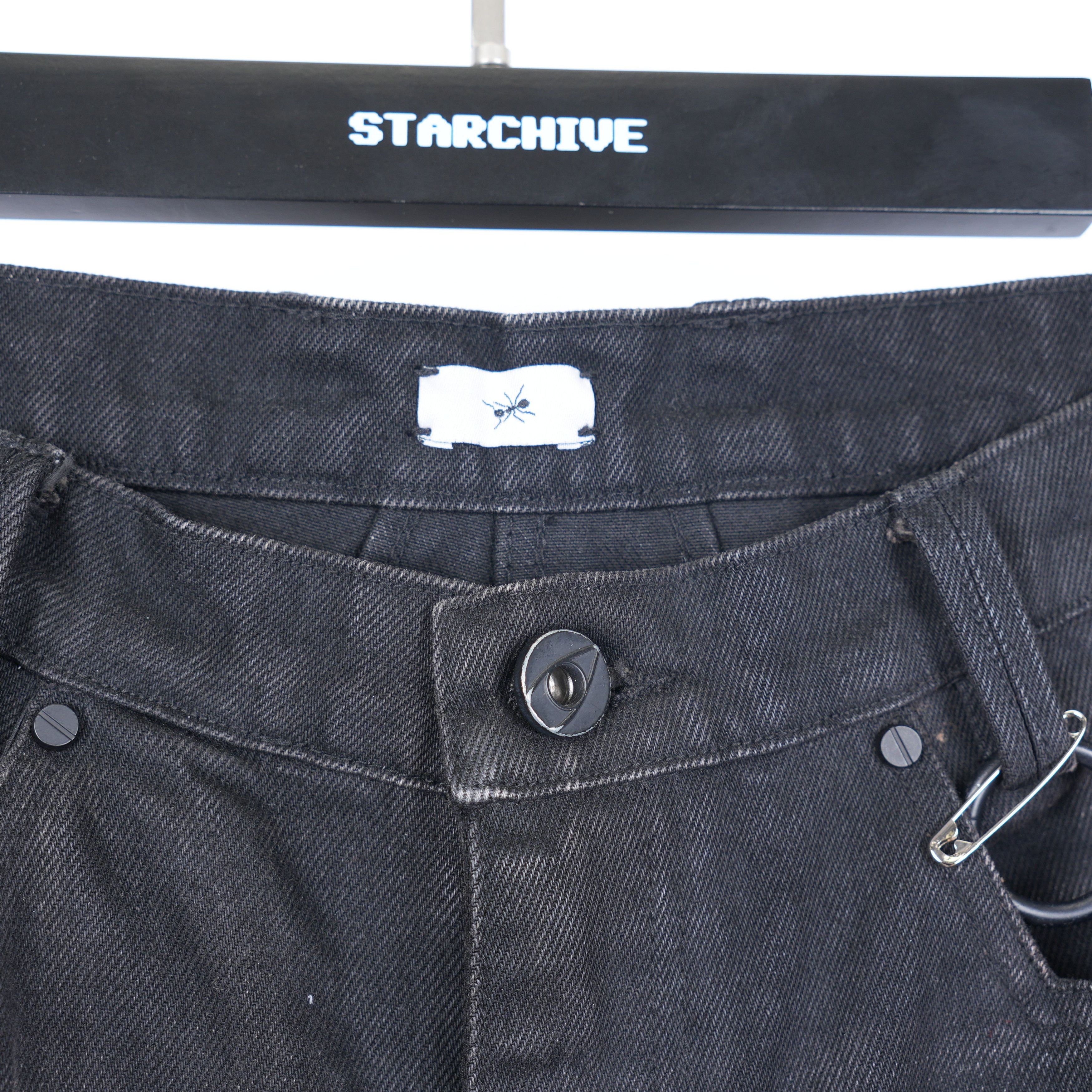 Vintage ANT LABEL BLACK DENIM Size US 34 / EU 50 - 3 Thumbnail