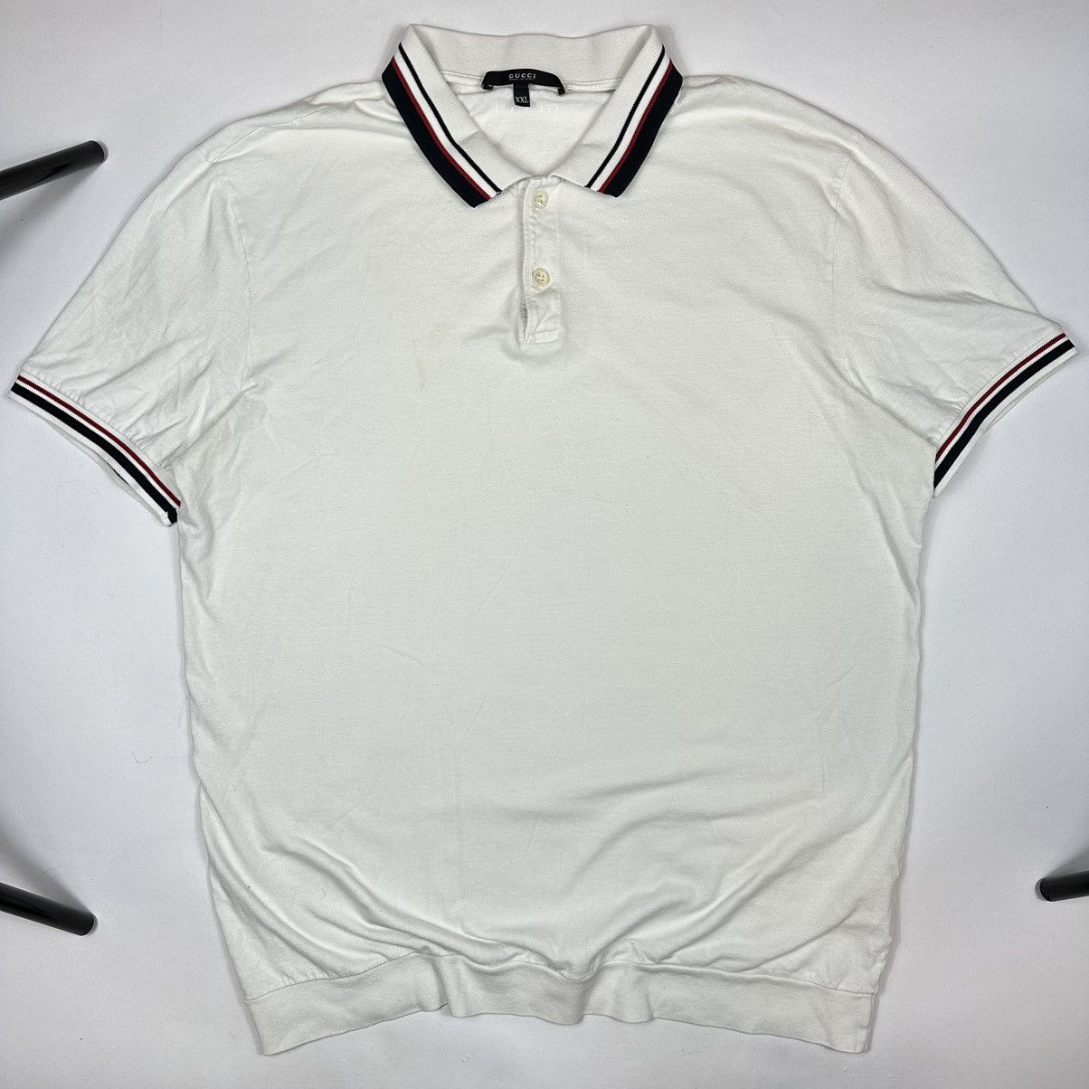 Image of Gucci Polo T-Shirt in White, Men's (Size 2XL)