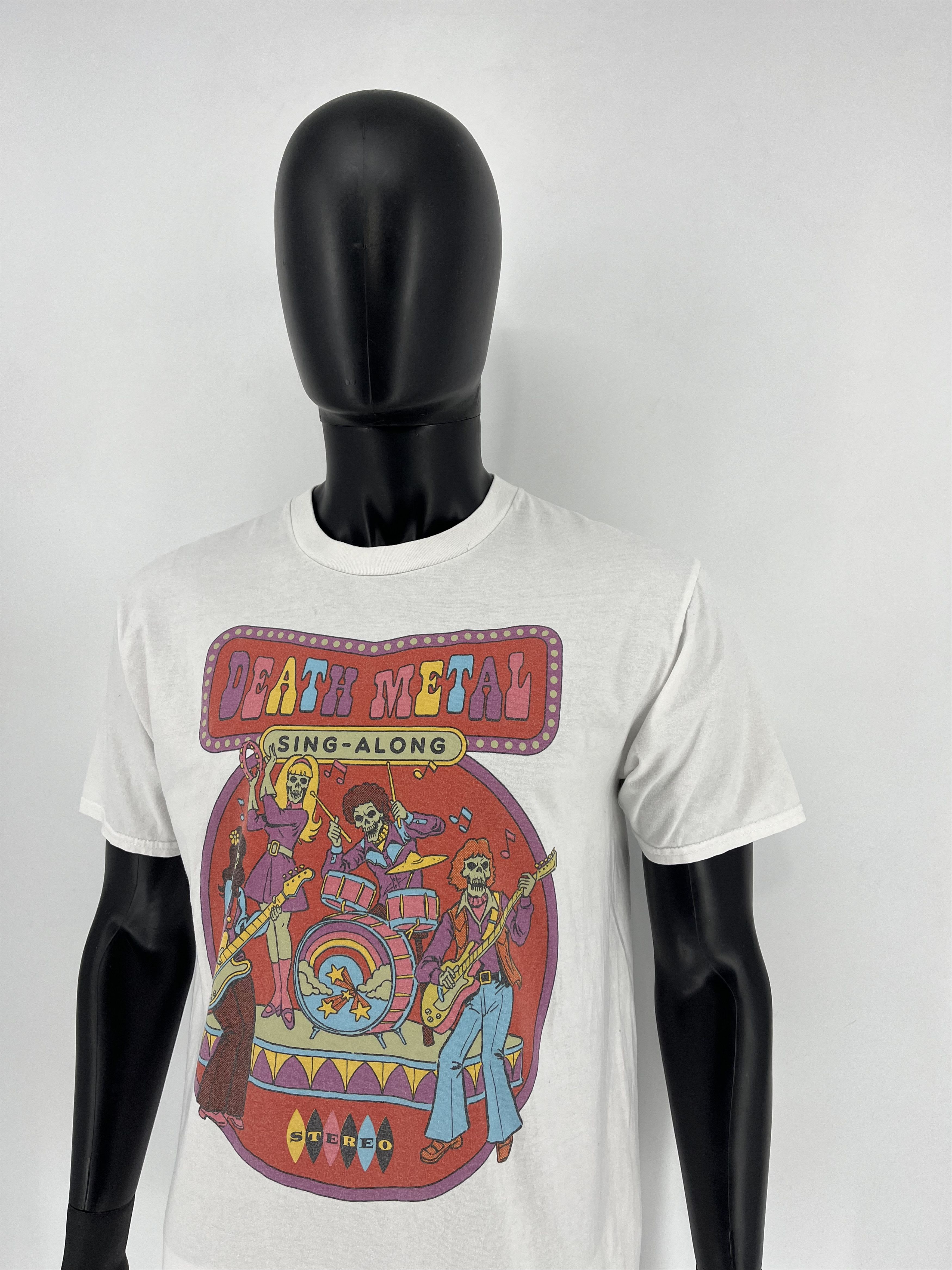 Band Tees Vintage Death Metal Sing-Along Men's T-Shirt Skull Style Size US L / EU 52-54 / 3 - 4 Thumbnail