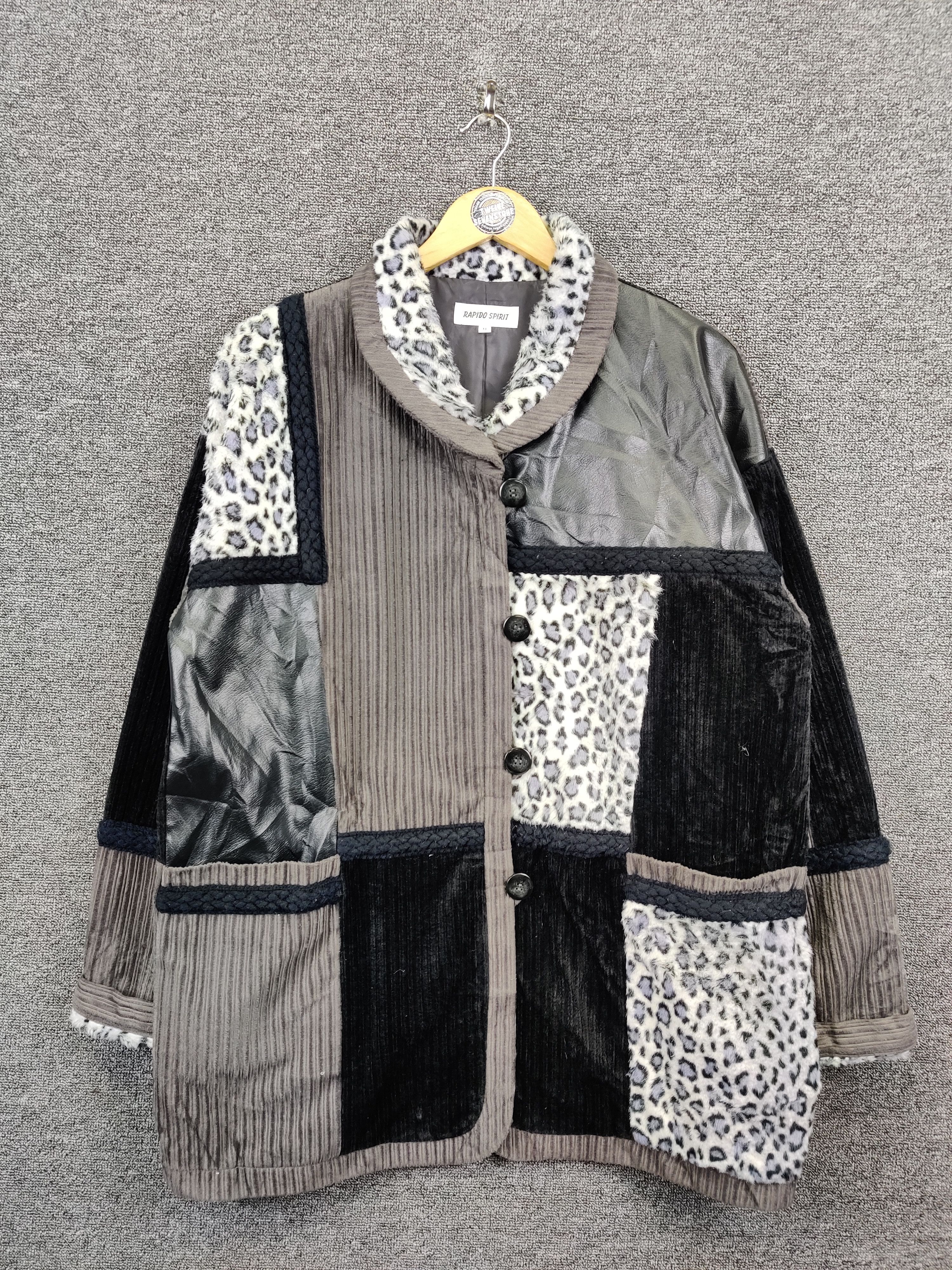 Japanese Brand Rapido Spirit Patchwork Corduroy Suede Leather Jacket Size US L / EU 52-54 / 3 - 1 Thumbnail