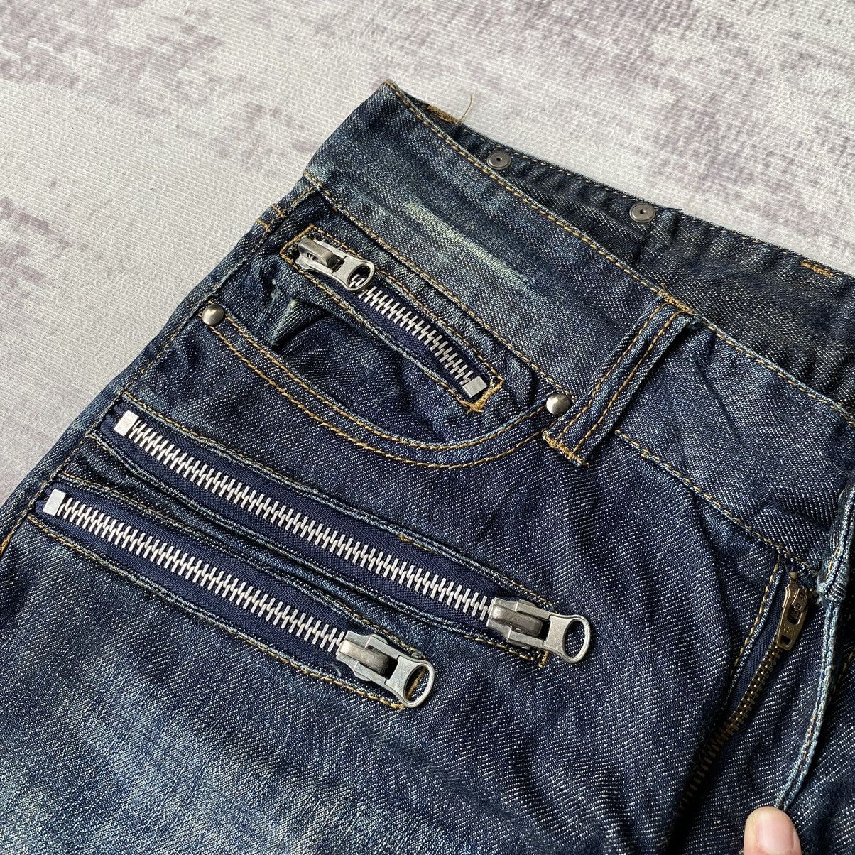 If Six Was Nine × Le Grande Bleu (L.G.B.) × semanticdesign Semantic Design Punk Zipper Denim Jeans Size US 33 - 6 Thumbnail