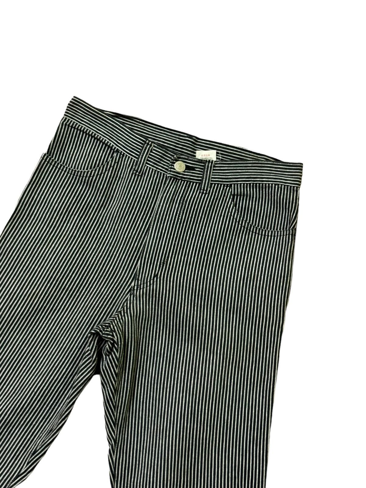 If Six Was Nine × Japanese Brand × Tornado Mart Flare Jeans Striped Design Faded Bootcut Denim Size US 27 - 5 Thumbnail
