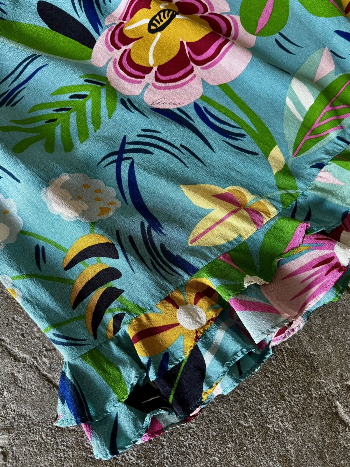 Gucci Gucci - Tom Ford - SS1999 - Tropical Flower Skirt Size 27" / US 4 / IT 40 - 11 Thumbnail