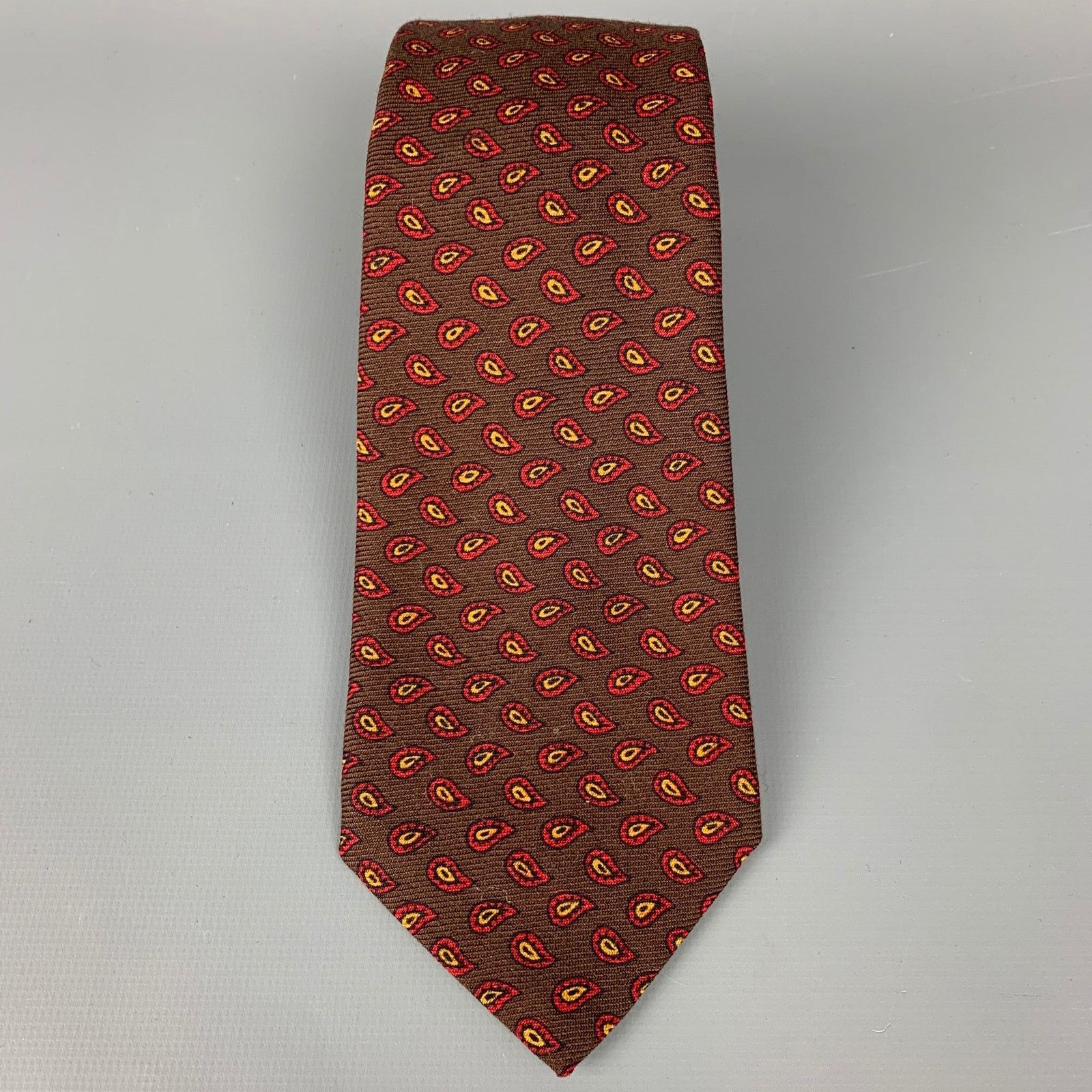 Other RIVETZ of BOSTON Brown & Red Paisley Tie Size ONE SIZE - 2 Thumbnail