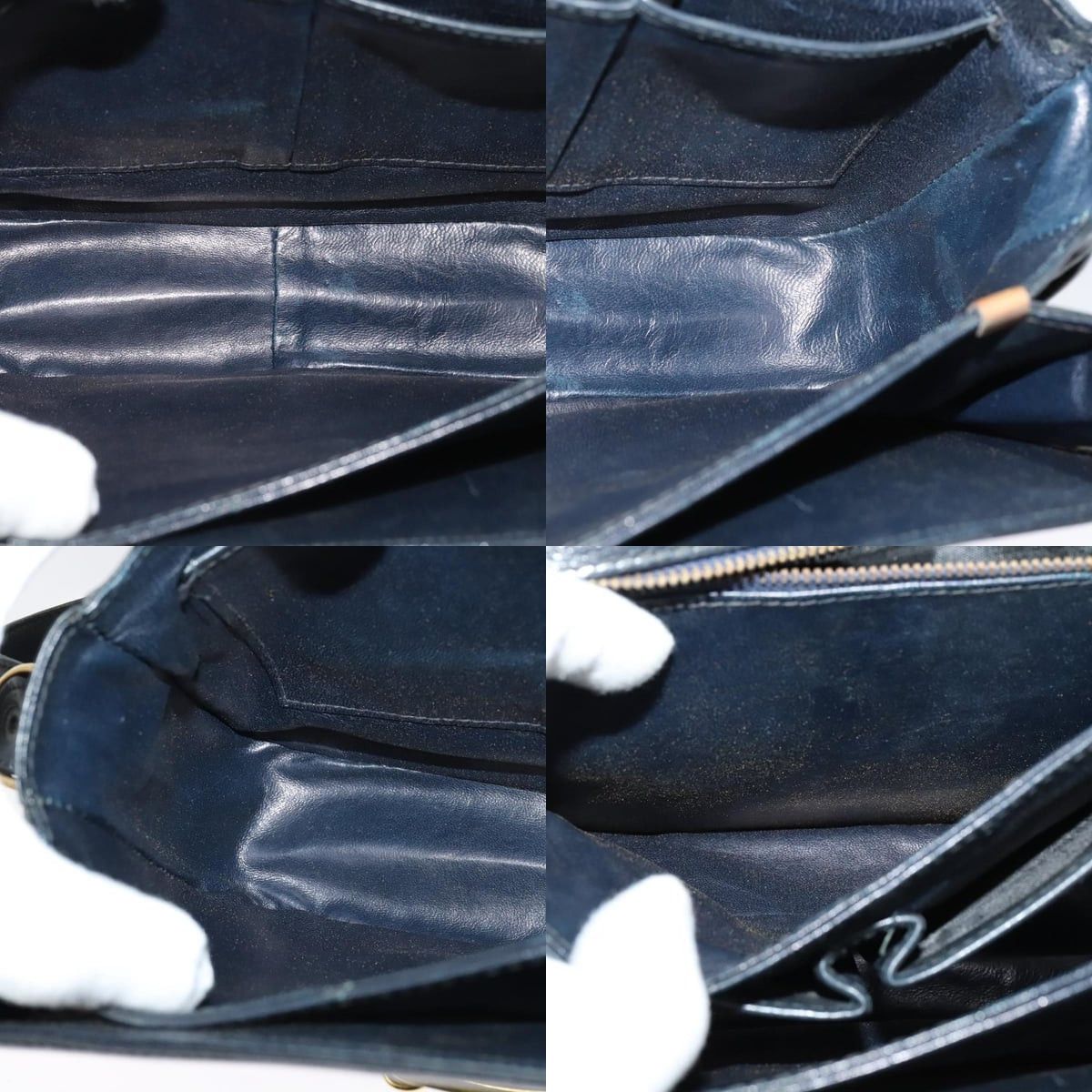 Celine CELINE C Sulky Shoulder Bag Canvas Navy Gold Size ONE SIZE - 12 Thumbnail