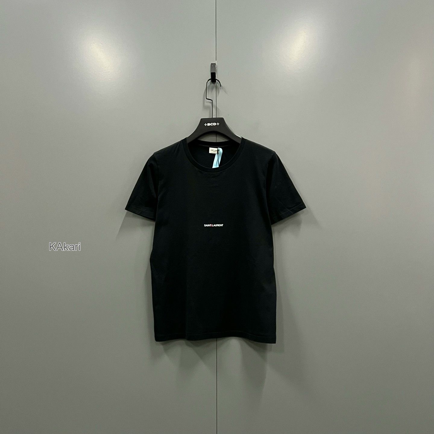 Saint Laurent Paris Saint Laurent Black Embroidered Logo T-Shirt Size US S / EU 44-46 / 1 - 1 Thumbnail