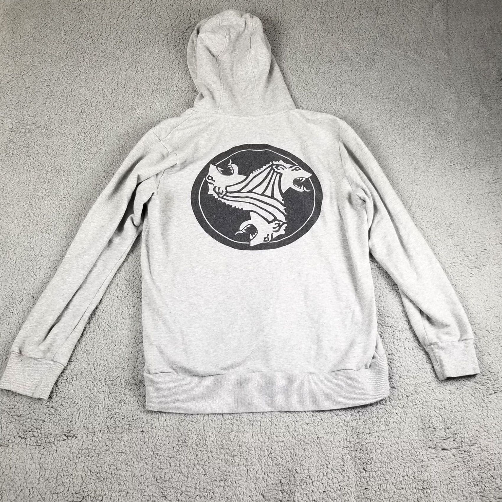destin Affiliate Skateboards Hoodie Sweatshirt Long Sleeve High Neck Adult M Gray Logo Pullover Knit Cotton Fall Winter Grunge Chicago Mens Size US M / EU 48-50 / 2 - 2 Thumbnail