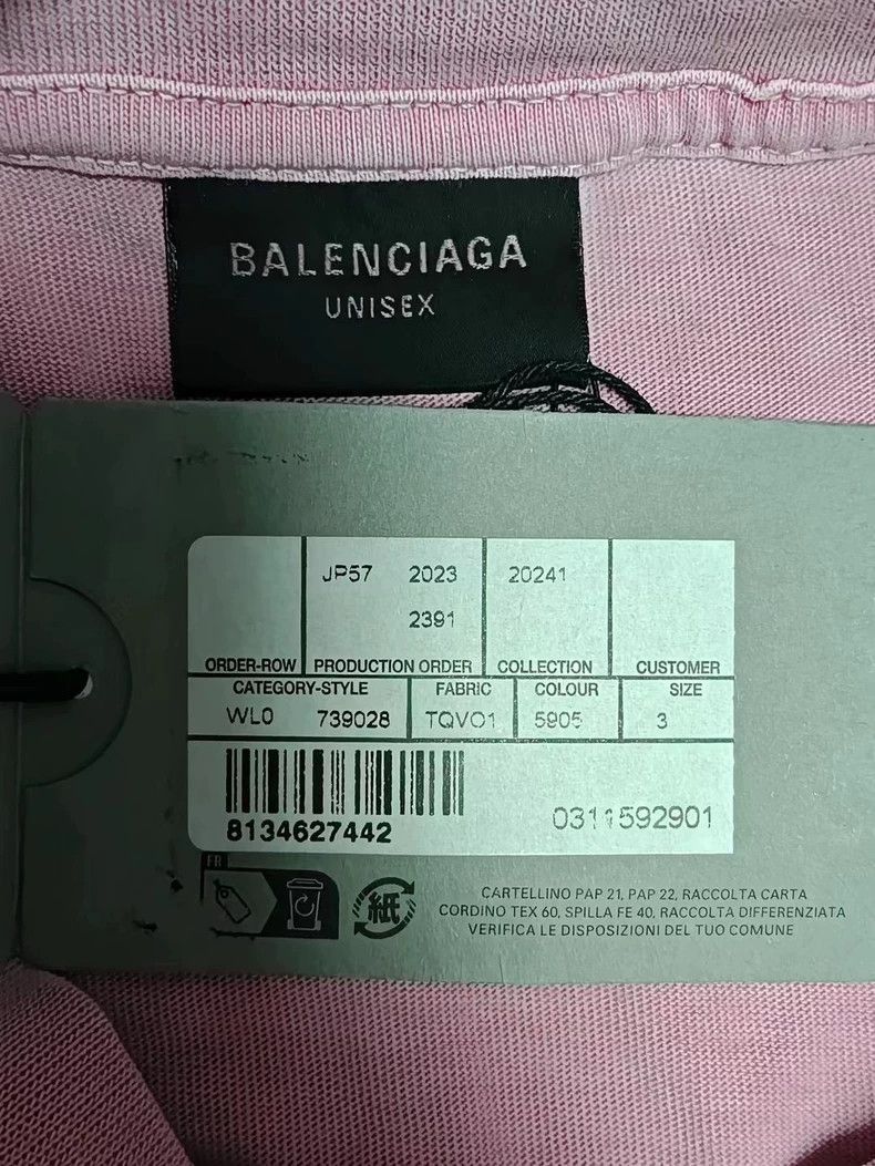 Balenciaga Balenciaga 24Fall Pink Pair Moon Tower Short Sleeve-2506 Size US L / EU 52-54 / 3 - 4 Thumbnail