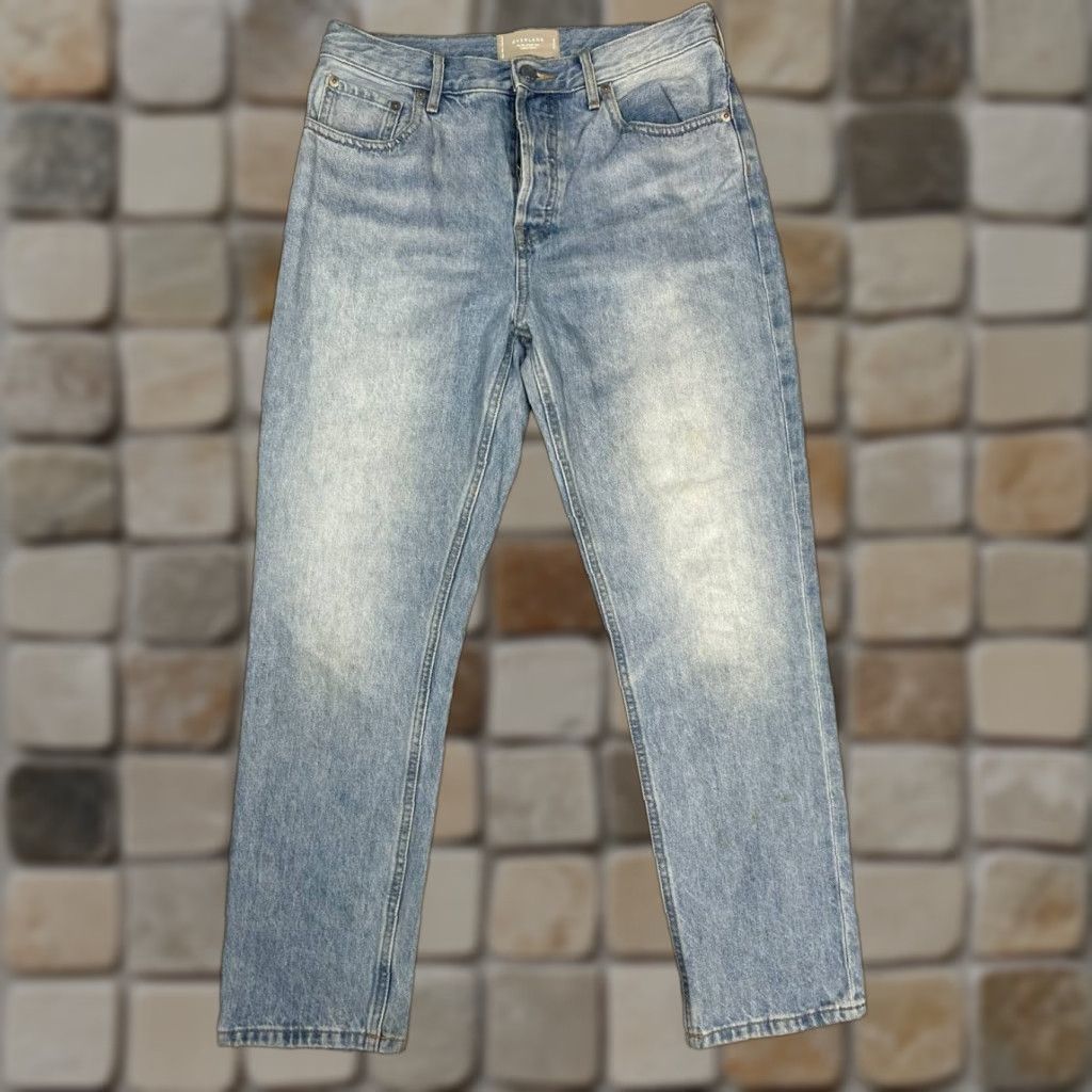 Everlane Everlane Jeans Womens 90s Blue Denim High Rise Ankle 28 Regular 5-Pocket Logo Size 28" / US 6 / IT 42 - 1 Thumbnail