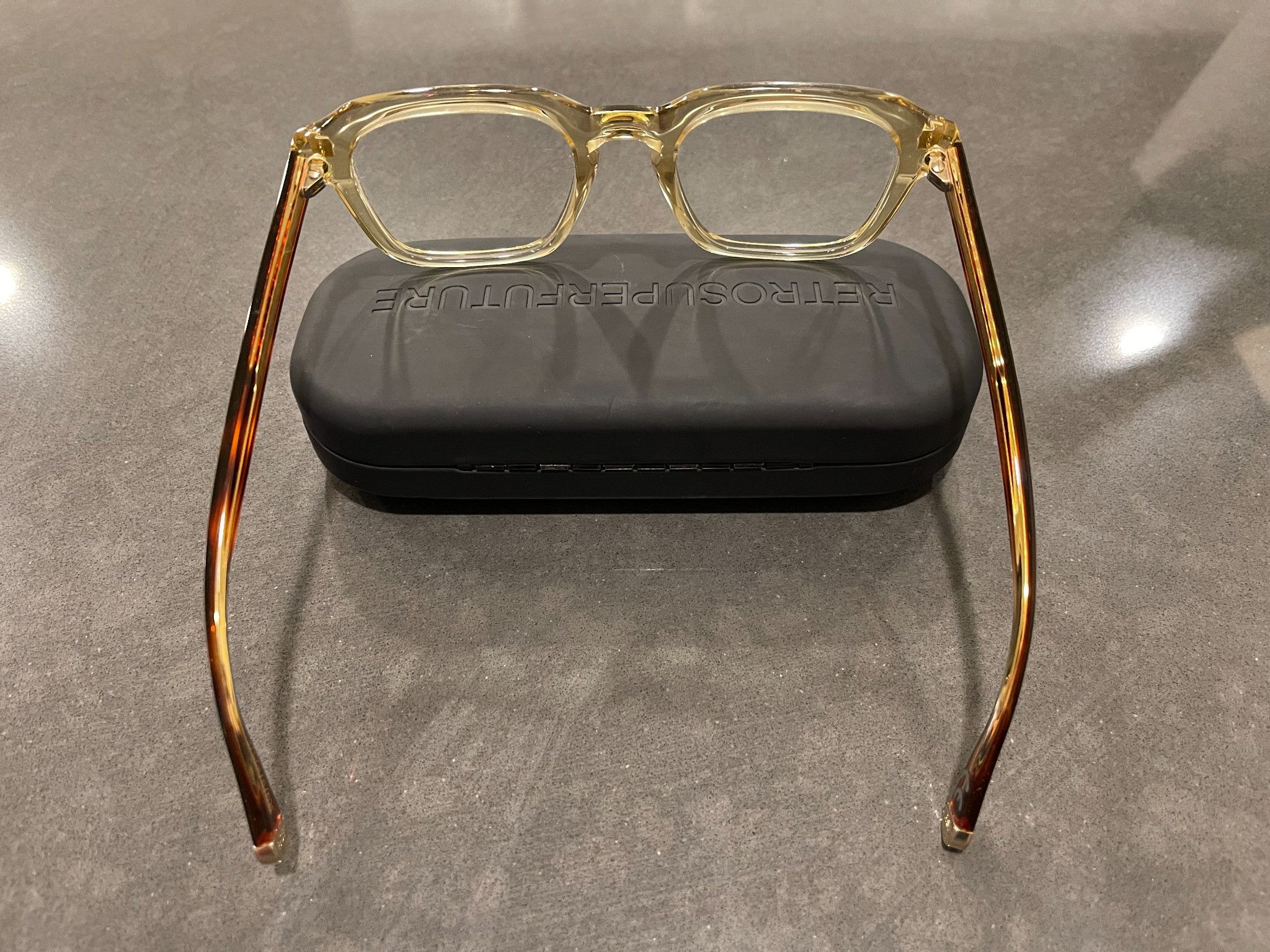 Retrosuperfuture Retrosuperfuture Yellow Tortoise Eyeglasses w/ Case Size ONE SIZE - 8 Thumbnail