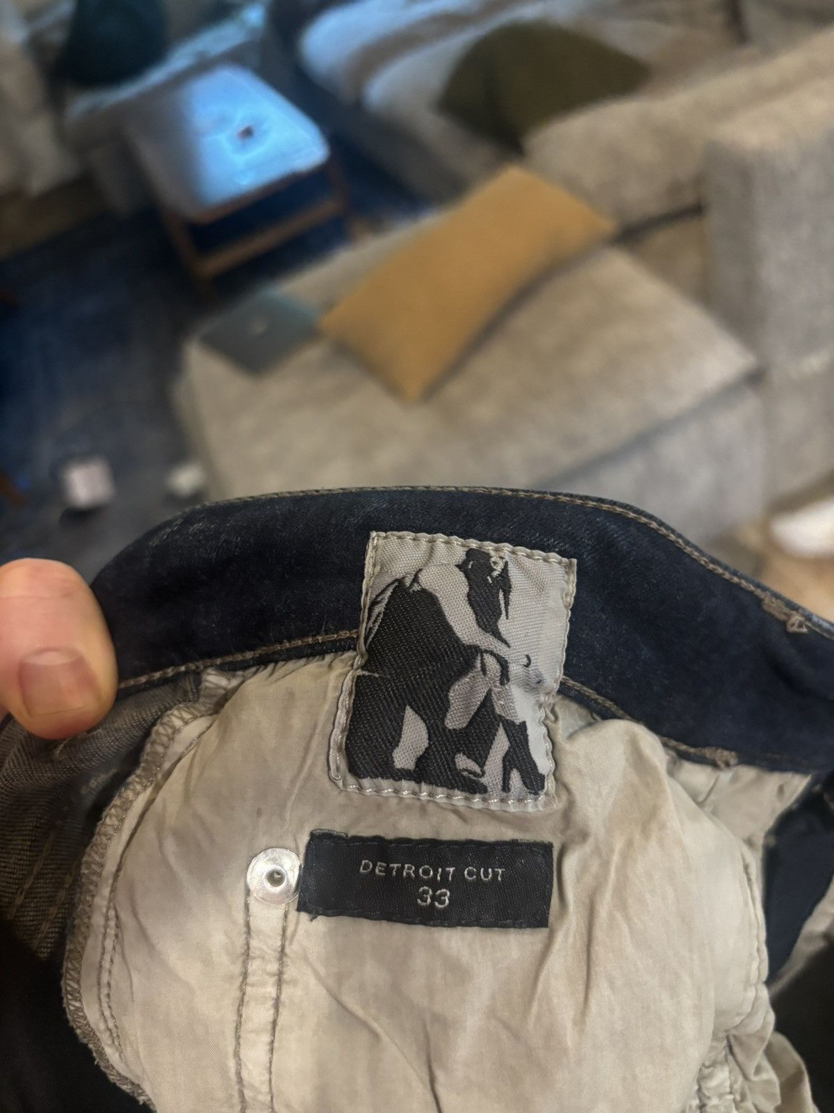 Rick Owens Drkshdw Fade Wash Detroit Cut Denim Size US 33 - 5 Thumbnail