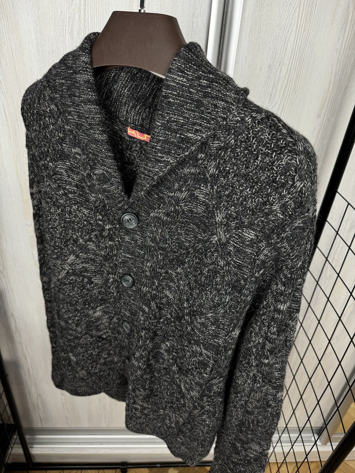 KUNA Kuna pure Baby Alpaca grey sweater cardigan men’s L Size US L / EU 52-54 / 3 - 5 Thumbnail