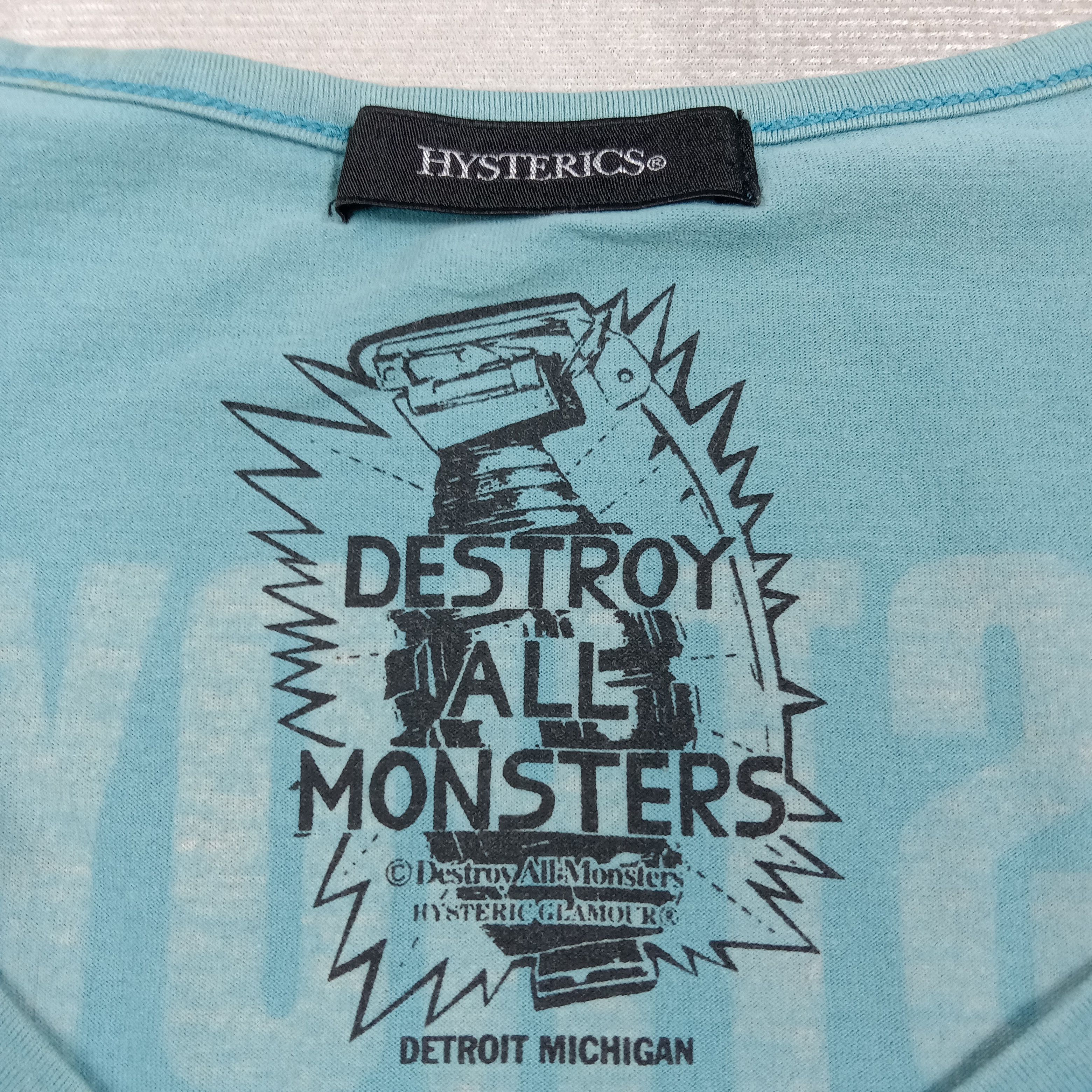 Hysteric Glamour Hysteric Glamour X Destroy All Monsters Tshirt C285N49 Size XL / US 12-14 / IT 48-50 - 3 Thumbnail