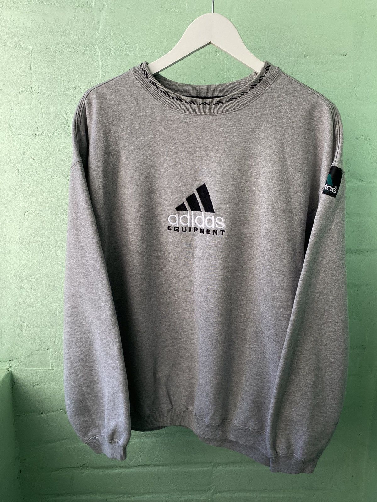 Equipment Adidas Equipment Vintage Sweatshirt Gray Size US XL / EU 56 / 4 - 2 Thumbnail
