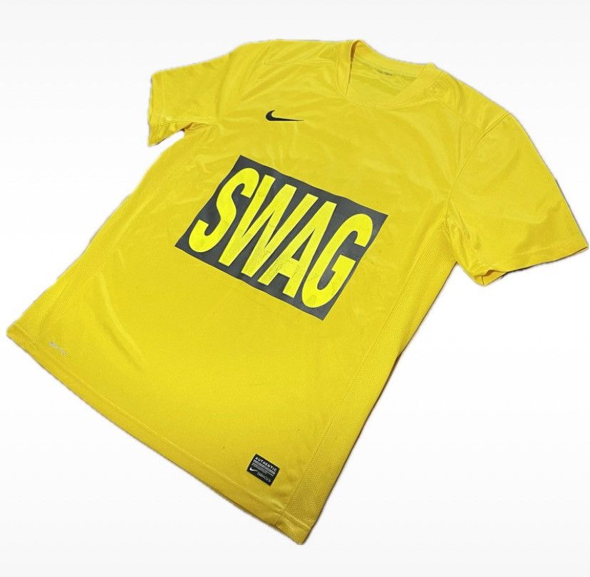 Designer × Vintage Swag Sportwear Archive Yellow Hand-printed Football Jersey Size US L / EU 52-54 / 3 - 1 Thumbnail