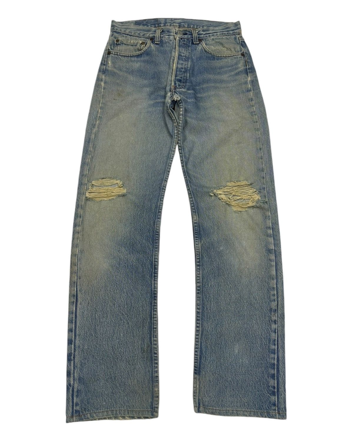 Levi's Vintage Clothing VINTAGE LEVIS 501 NICE FADED DISTRESSED DENIM JEANS Size US 29 - 1 Thumbnail