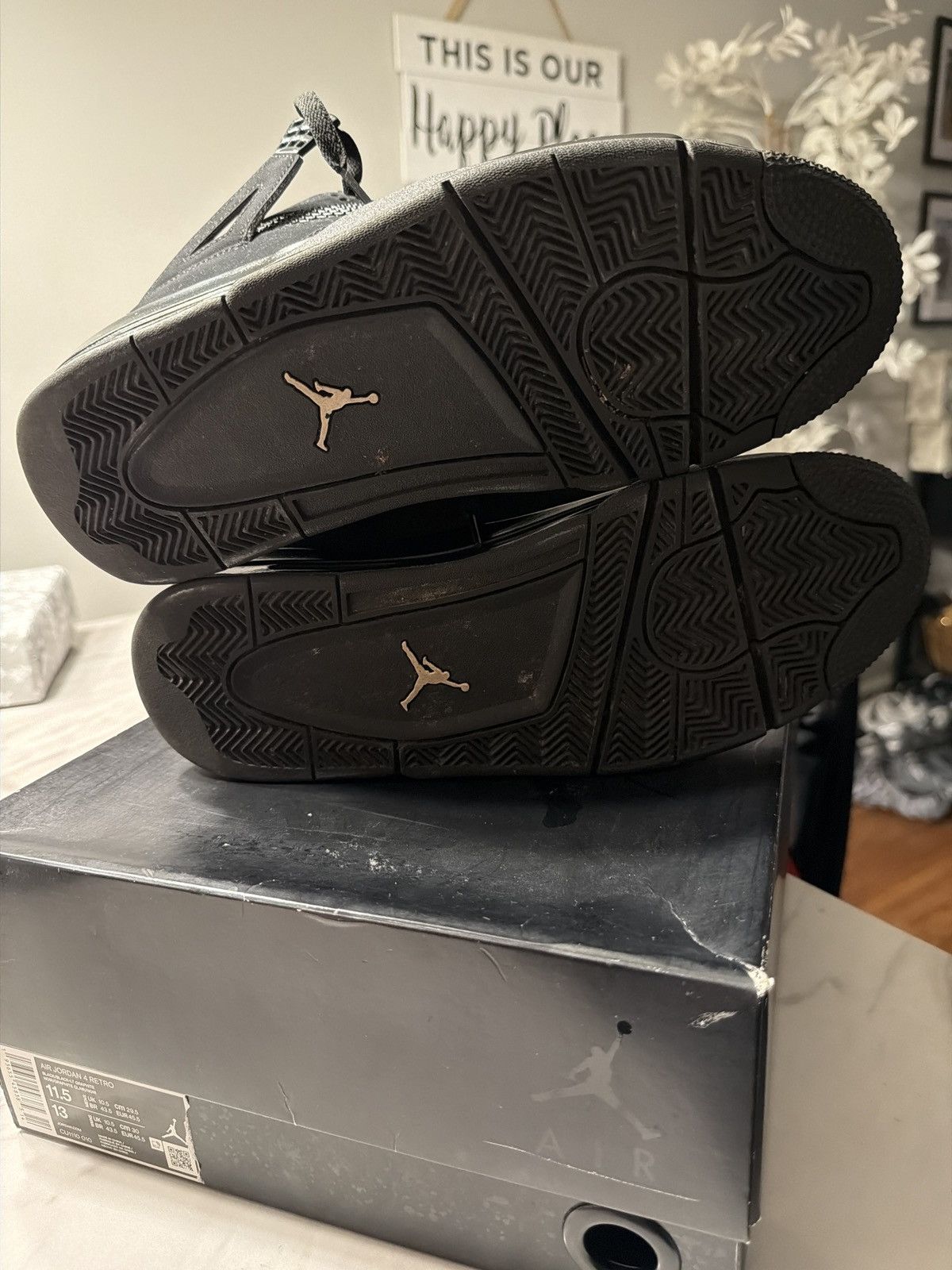 Jordan Brand Jordan 4 Retro Black Cat 2020 Size US 11.5 / EU 44-45 - 5 Thumbnail