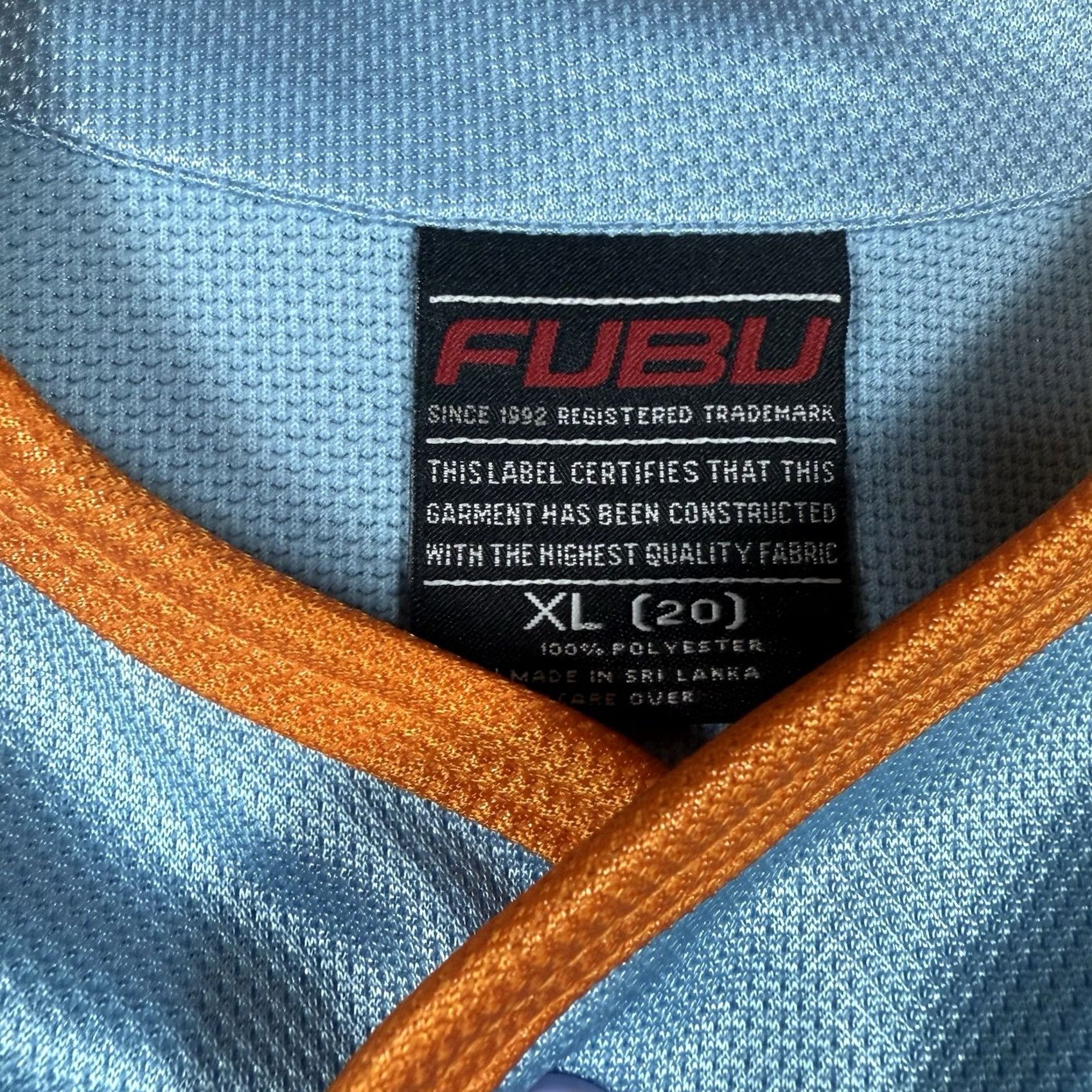 Fubu VINTAGE FUBU Baseball Jersey Mens XL Powder Blue Button 05 Sports Series Y2K Sports Mens XL Blue Size US XL / EU 56 / 4 - 4 Thumbnail