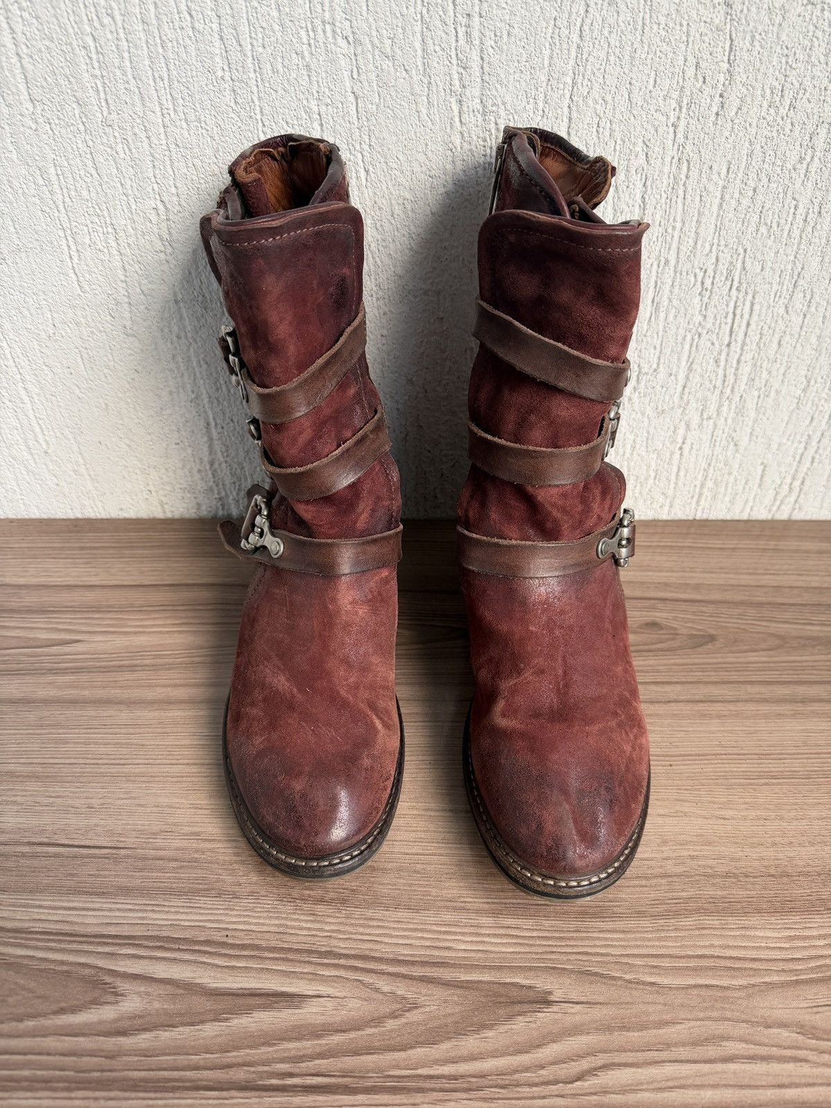 A.S.98 Triple buckle strap distress boots Size US 9 / IT 39 - 5 Thumbnail