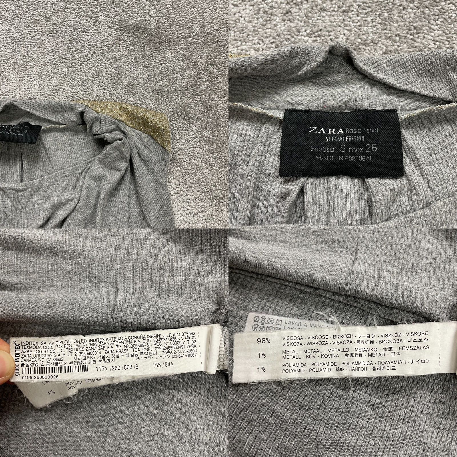 Zara Zara T-Shirt Women's Small Gray Cowl Neck Sleeveless Knit Casual Top Size L / US 10 / IT 46 - 8 Thumbnail