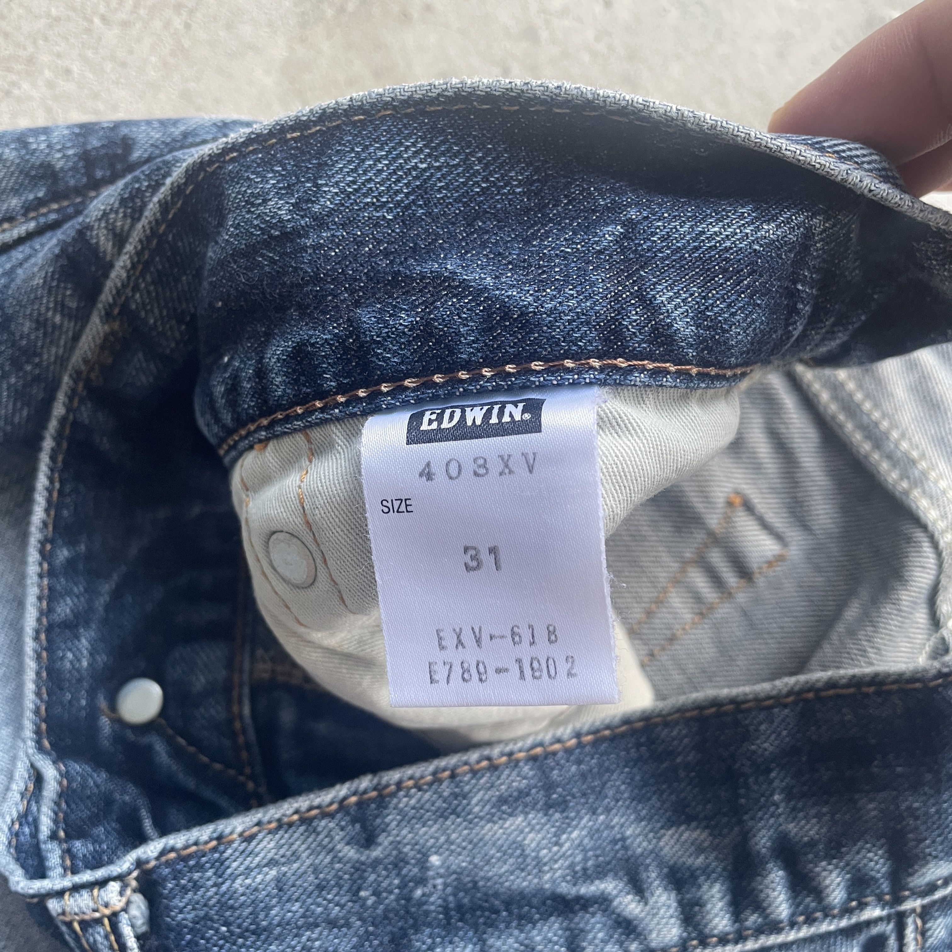 Edwin VINTAGE EDWIN XV JEANS FADED DENIM DISTRESSED PANTS W33 Size US 33 - 7 Thumbnail