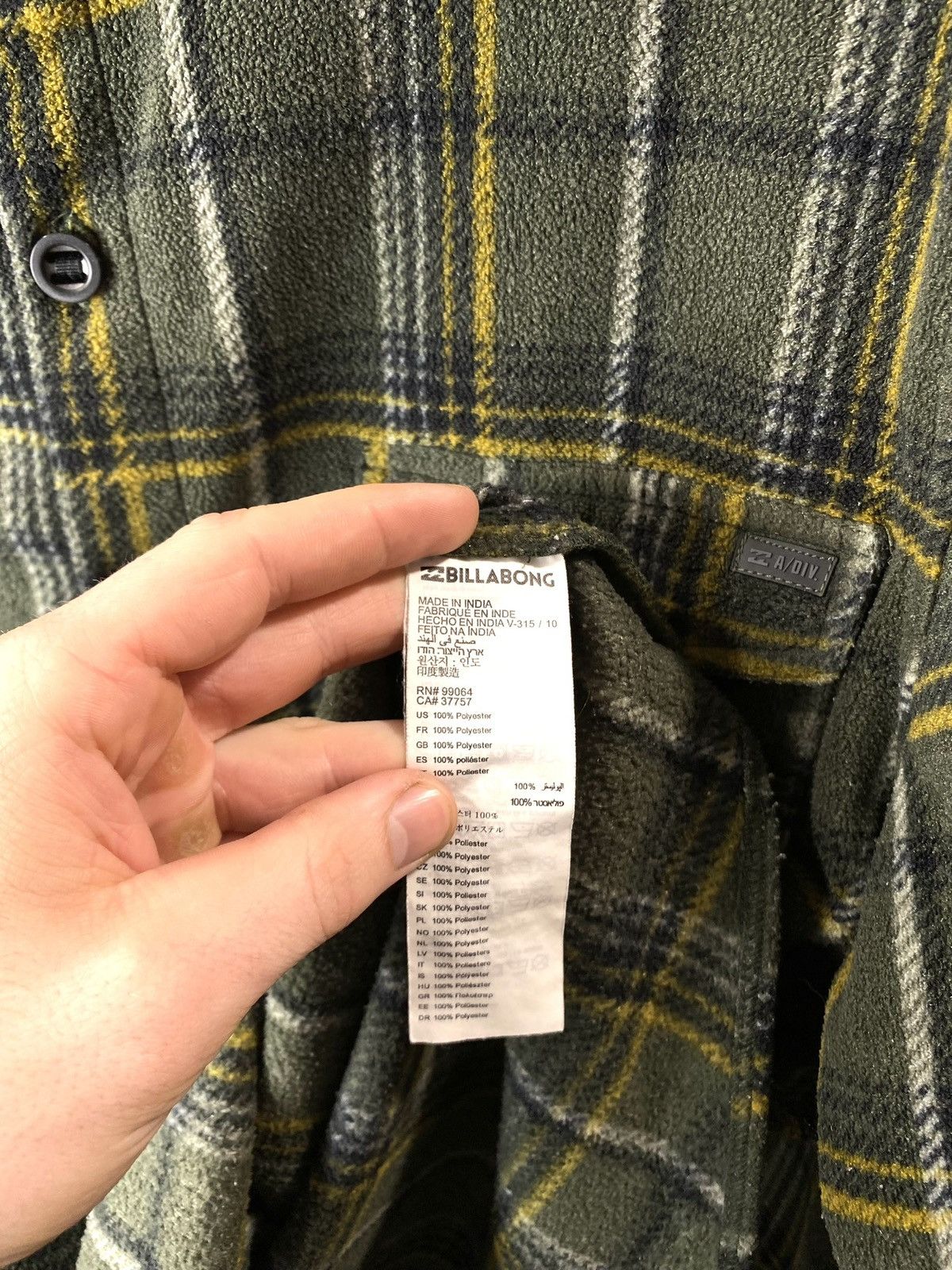 Billabong Vintage 00s Billabong Surf Fleece Flannel Shirt Stussy Size US M / EU 48-50 / 2 - 6 Thumbnail