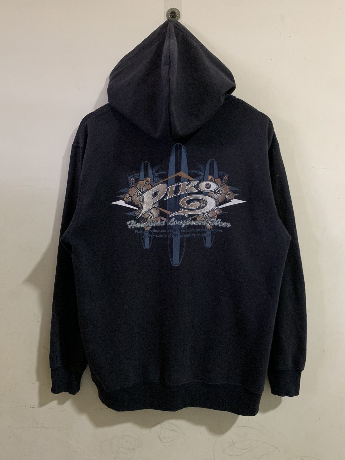 Japanese Brand (L) Y2K Piko Hawaiian Sun Faded ZIP UP HOODIE Size US L / EU 52-54 / 3 - 1 Thumbnail