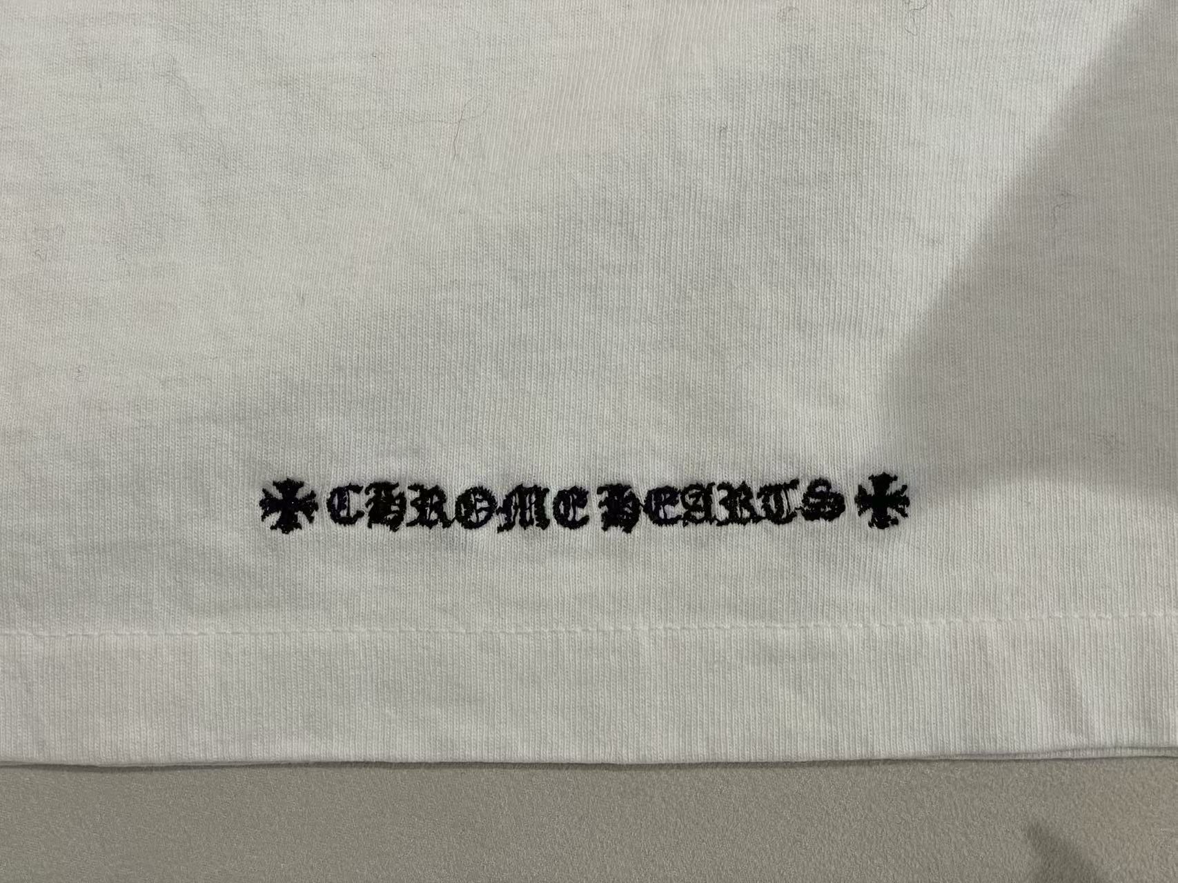 Chrome Hearts Chrome Hearts Embroidered Dagger White Short Sleeve Tee Size M / US 6-8 / IT 42-44 - 6 Thumbnail