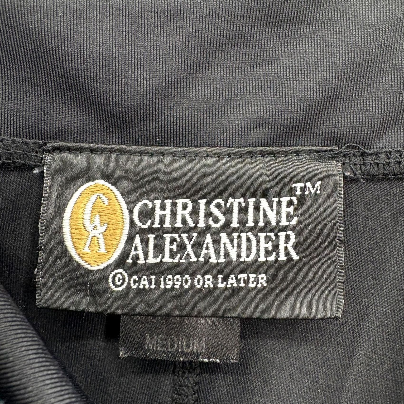 Vintage Christine Alexander Pants Womens Medium Black Cropped Straight Leg Yoga Stretch Size 32" / US 10 / IT 46 - 4 Thumbnail