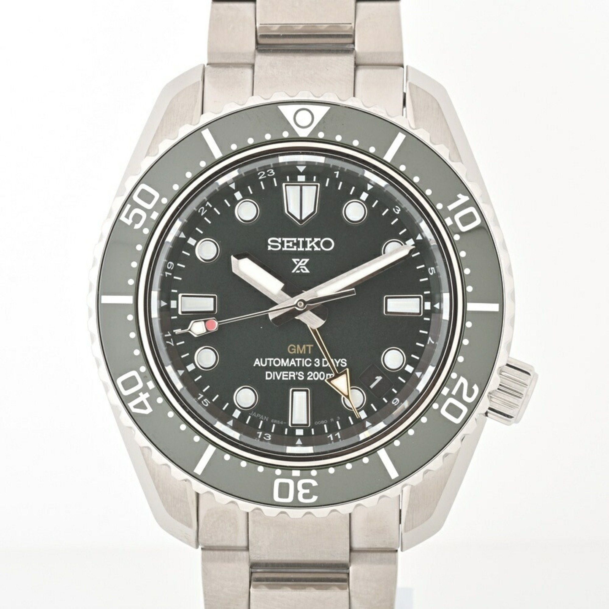 image of Seiko Prospex Diver Scuba Gmt Watch Sbej009 6R5400D0 Green Automatic Winding E-154720, Women's