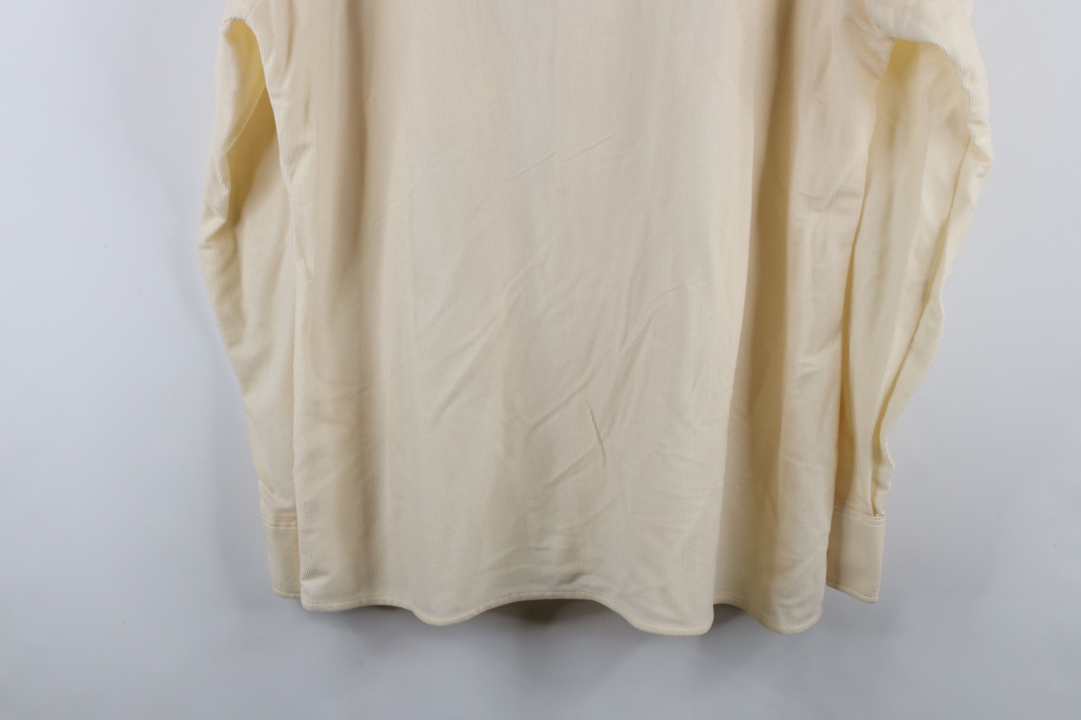 Vintage Vintage 60s 70s Streetwear Corduroy Button Shirt Cream Size US L / EU 52-54 / 3 - 11 Thumbnail