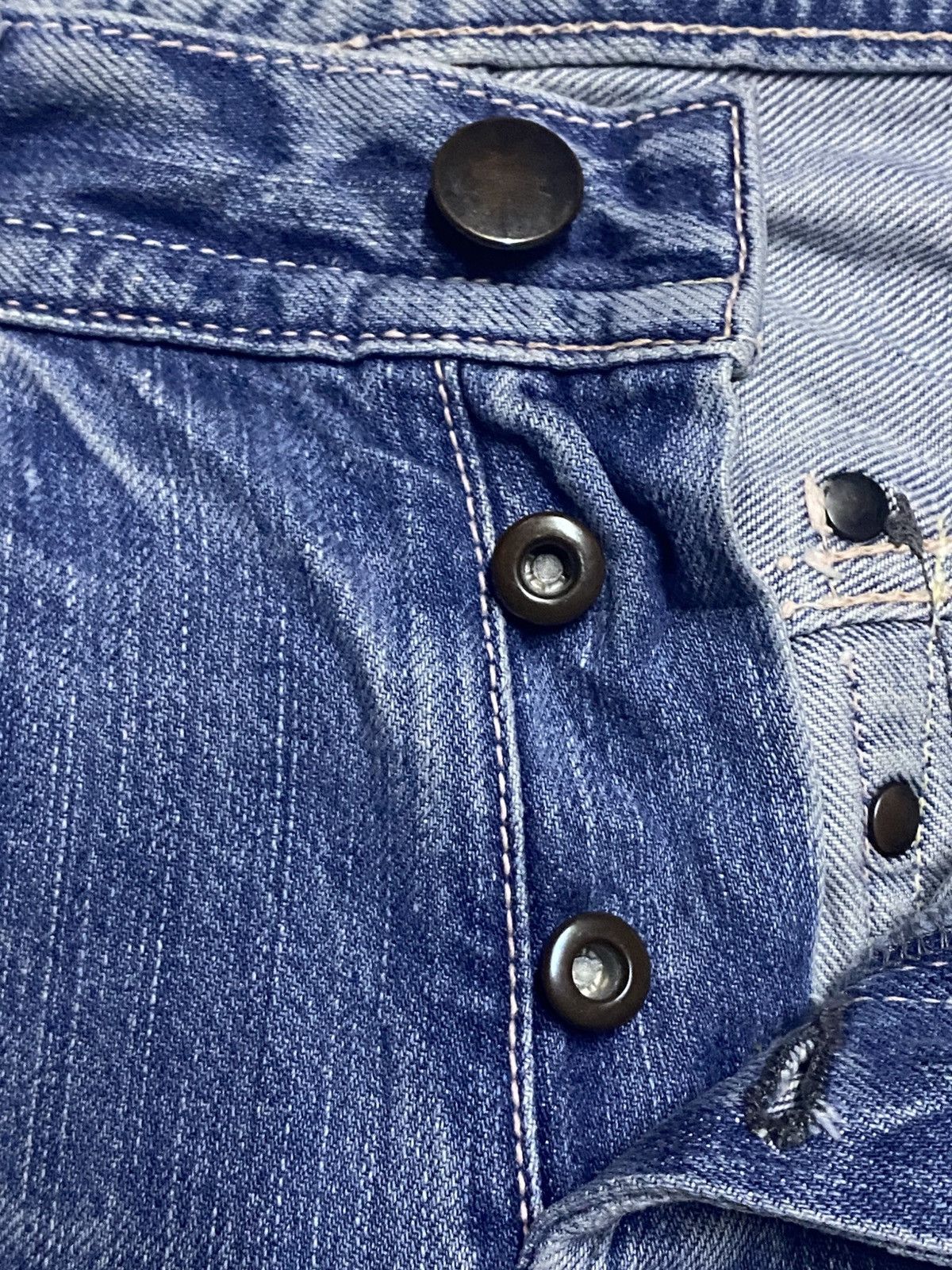 Vintage Japanese Brand Faded Wash Distressed Slim Straight