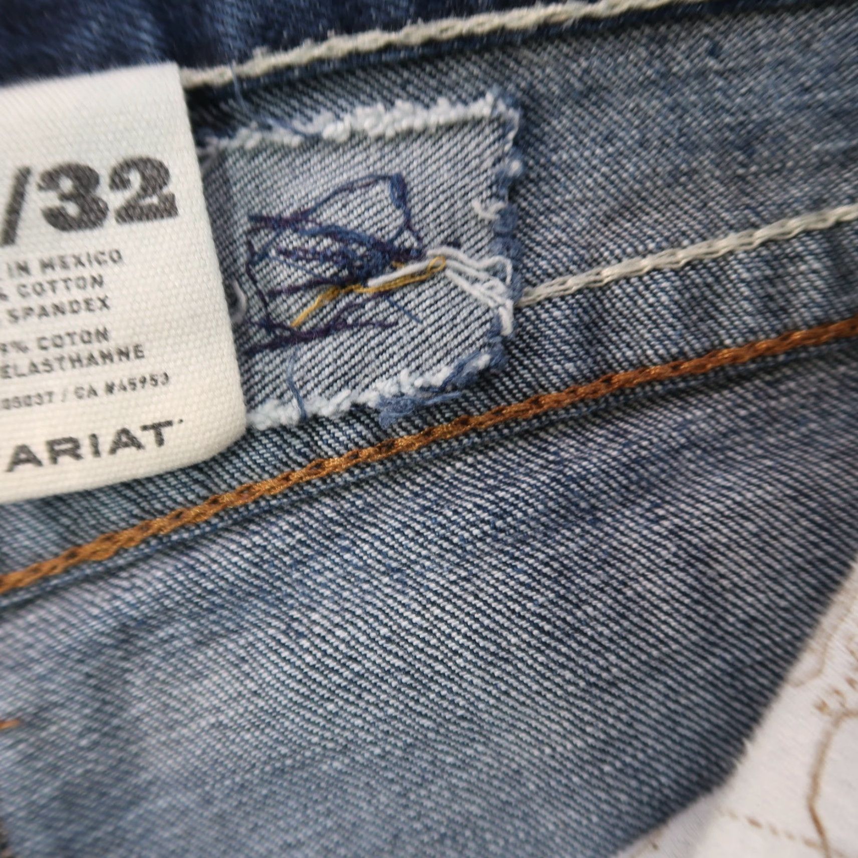 Ariat Ariat M7 Rocker Straight Jeans Men 40x32 Blue Denim 5-Pocket Regular Waist Size US 40 / EU 56 - 5 Thumbnail